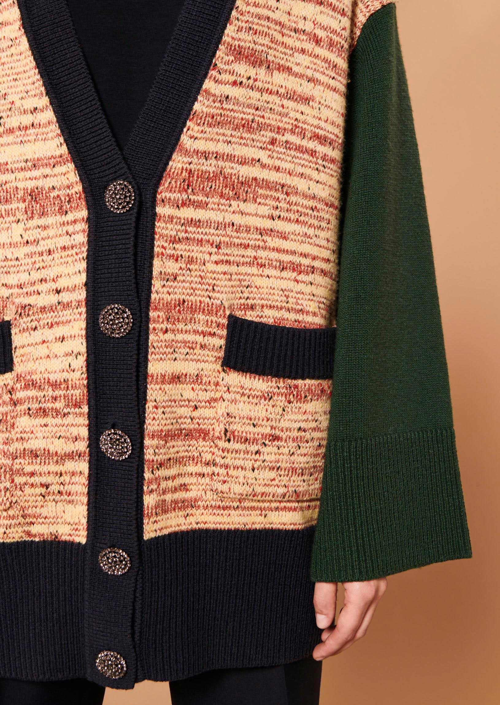 Gilet Ginger multicolore en laine Faume - seconde main