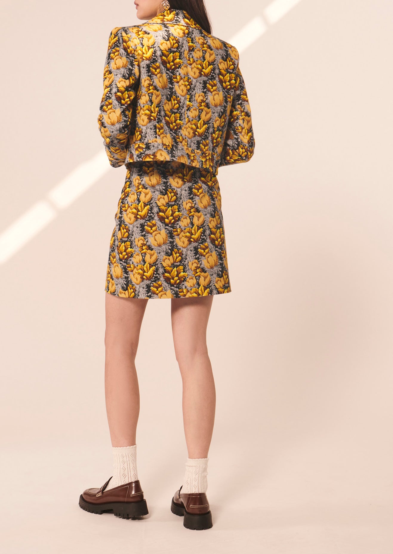 Veste Vascano grise imprimé à fleurs Faume - seconde main