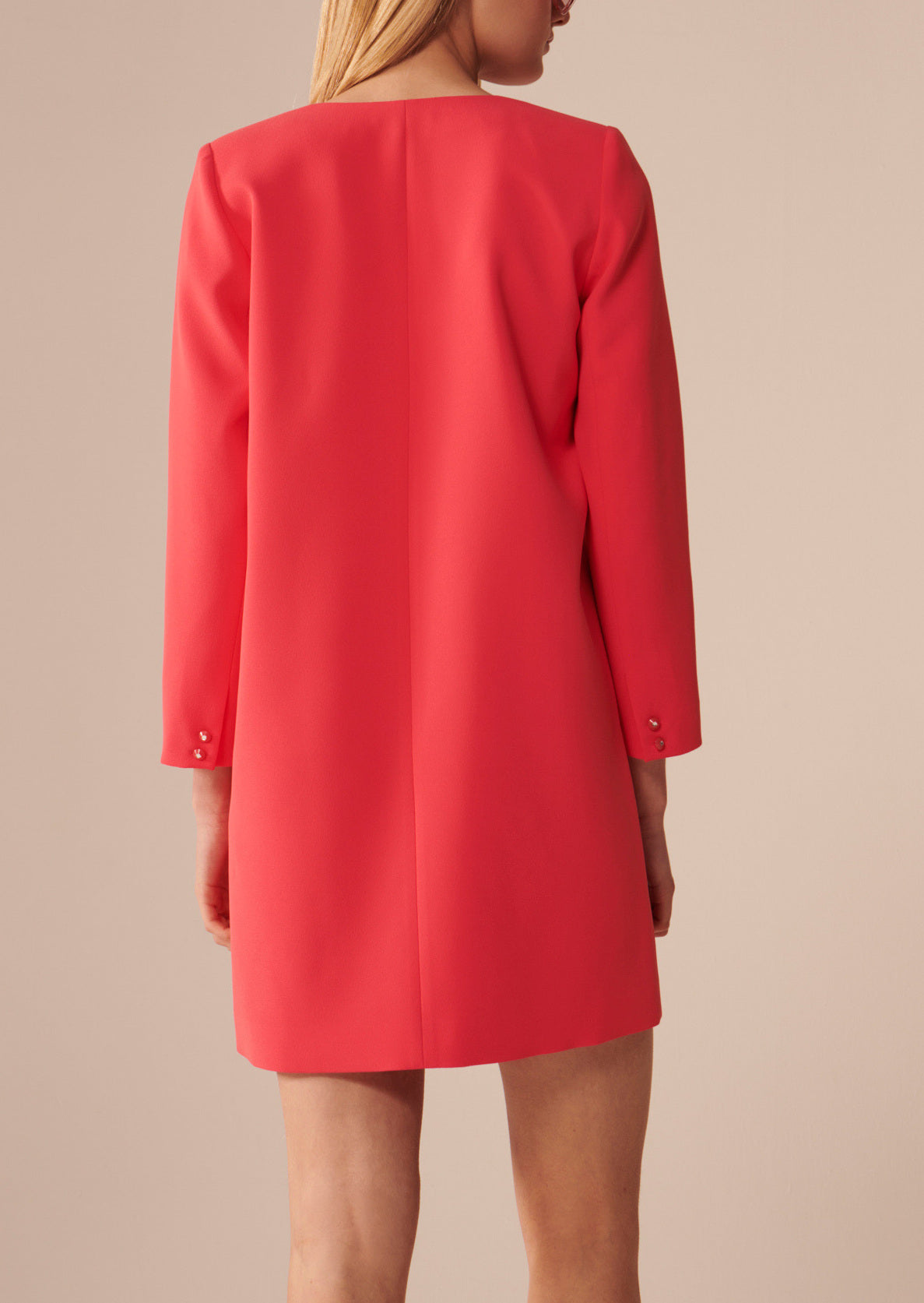 Robe Rhea rose en crêpe Faume - seconde main