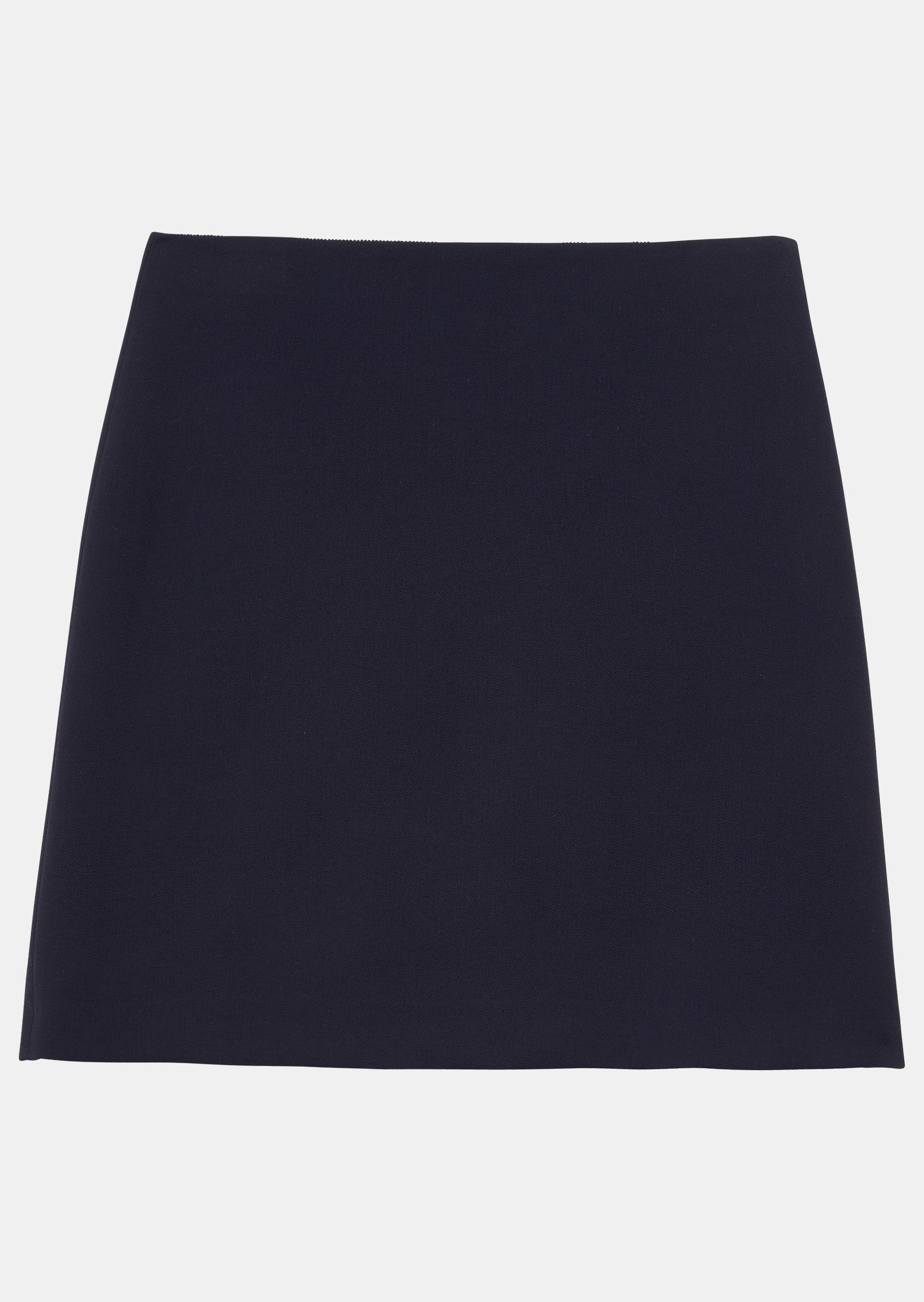 Mini-jupe Jiani bleu nuit en toile gabardine Faume - seconde main