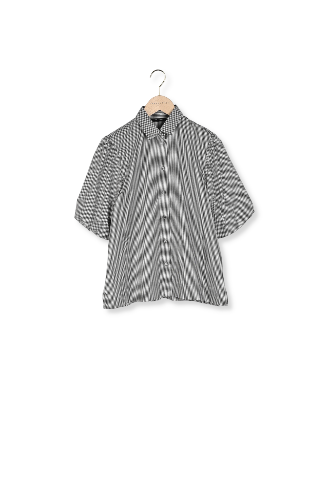 Chemise noire en vichy Calypso Faume - seconde main