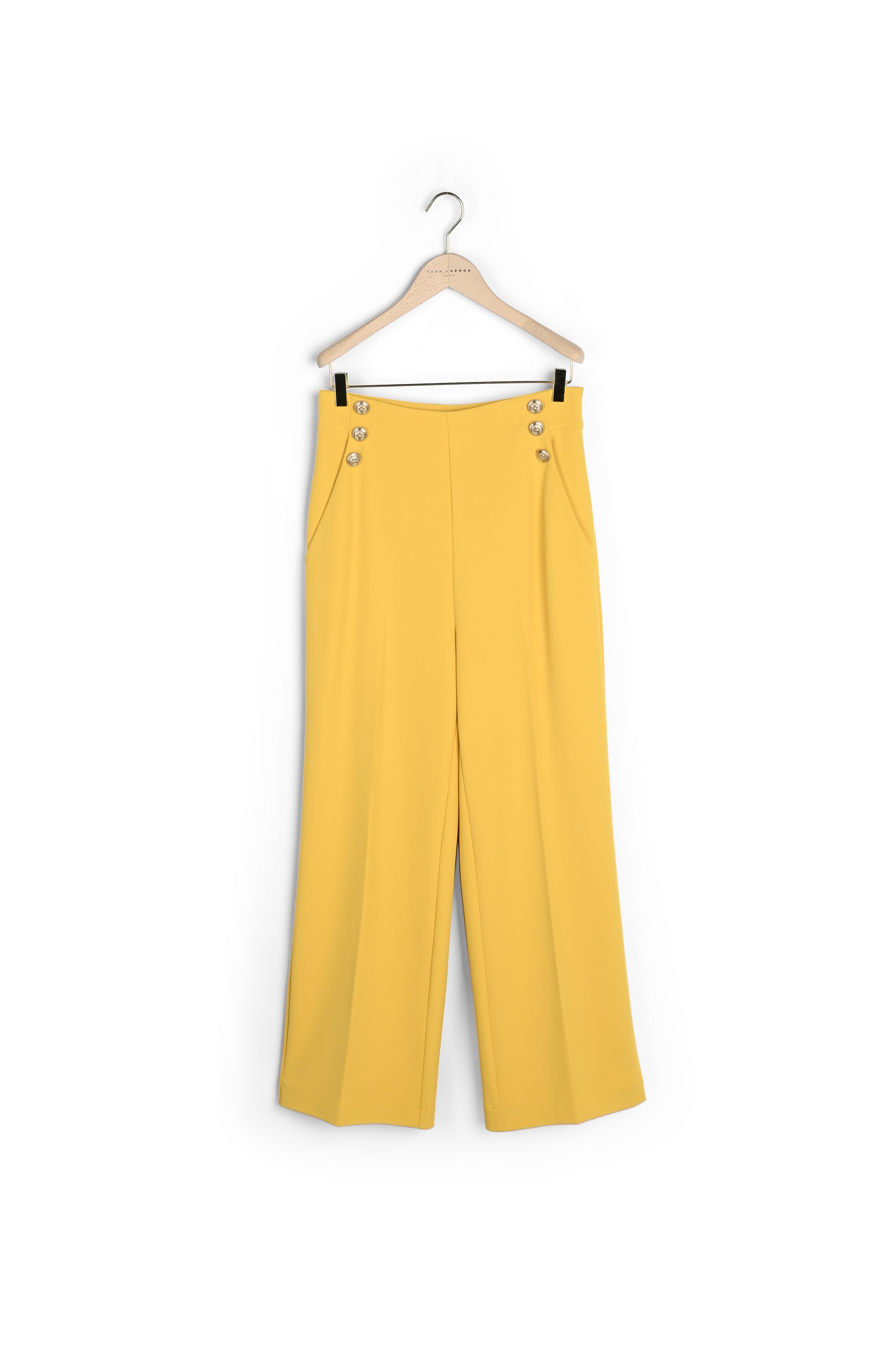 Pantalon Pilar jaune en crêpe Faume - seconde main