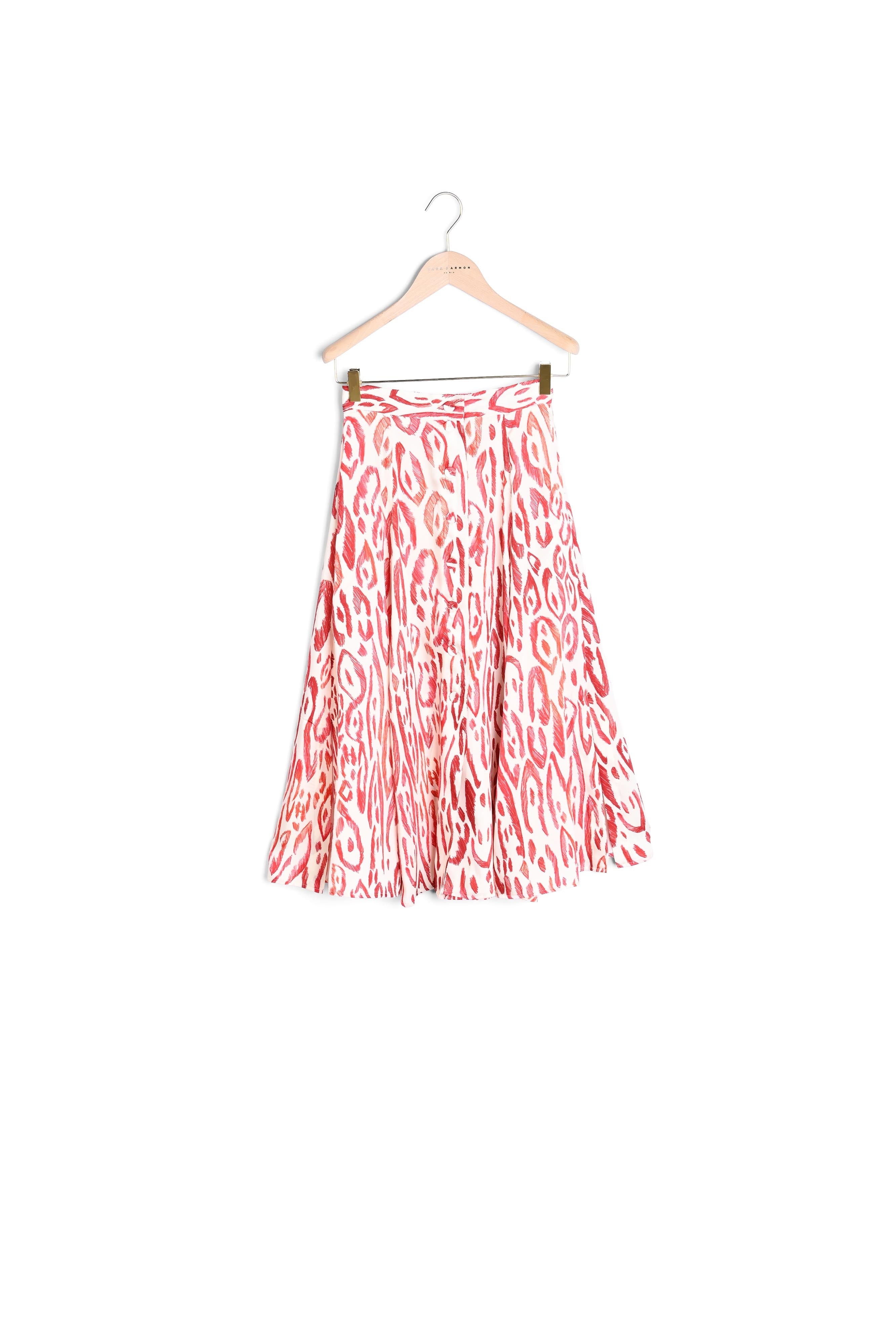 Jupe Jesta écrue imprimé graphique léopard Faume - seconde main