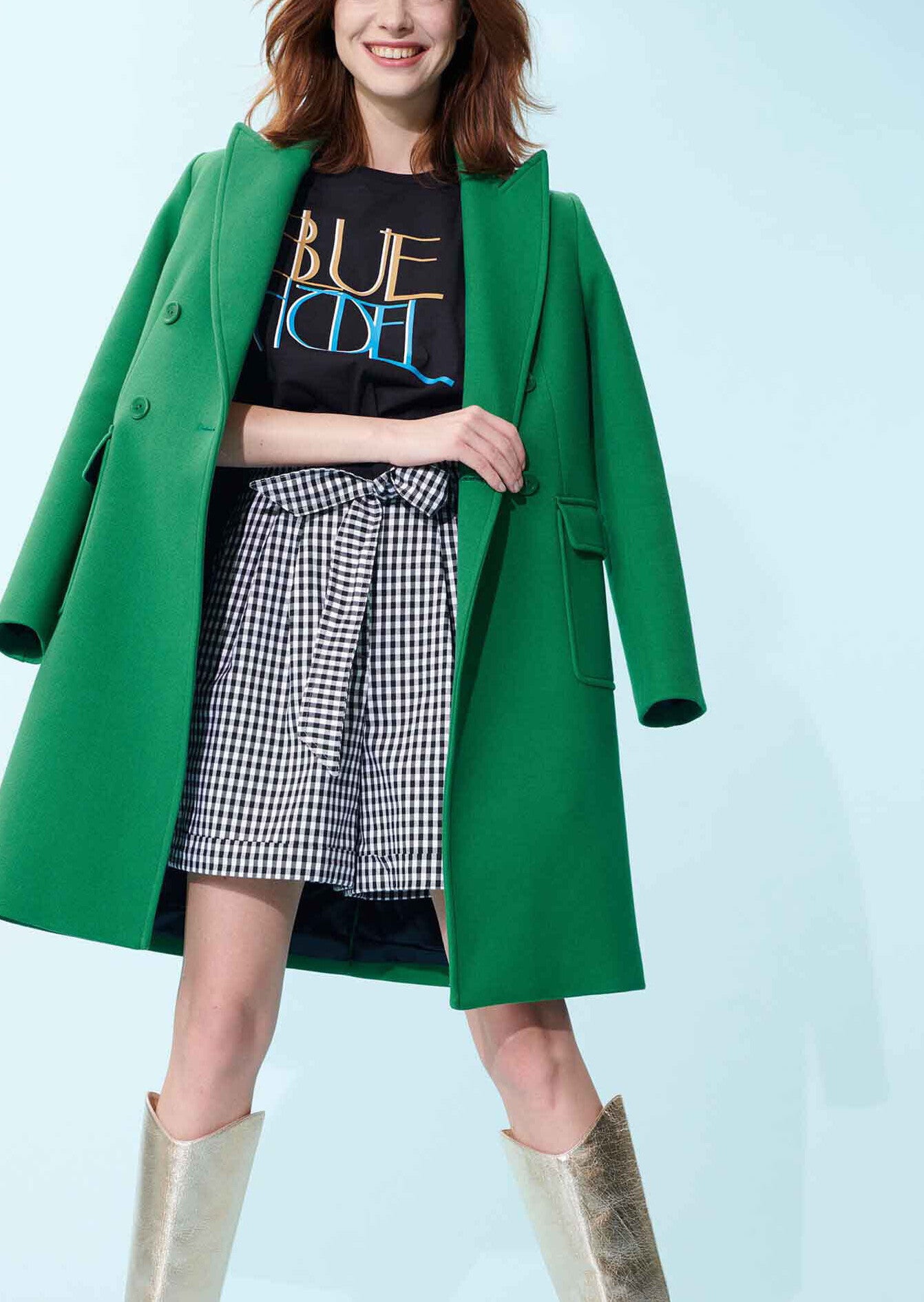 Manteau Mary vert émeraude en coton Faume - seconde main