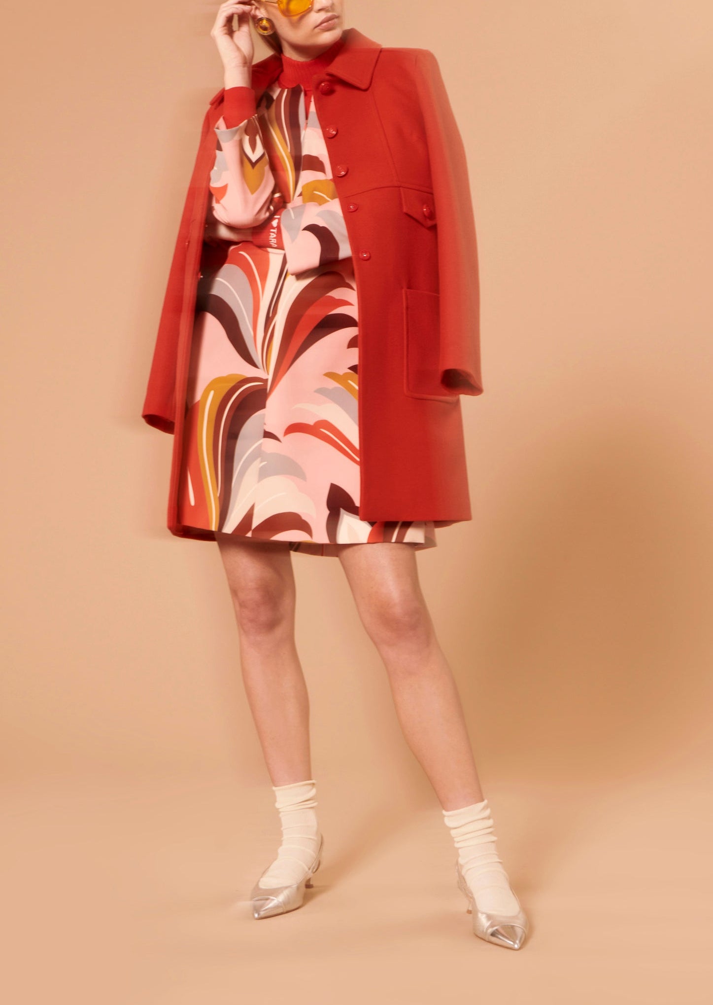 Robe Rosita marron imprimé graphique Faume - seconde main