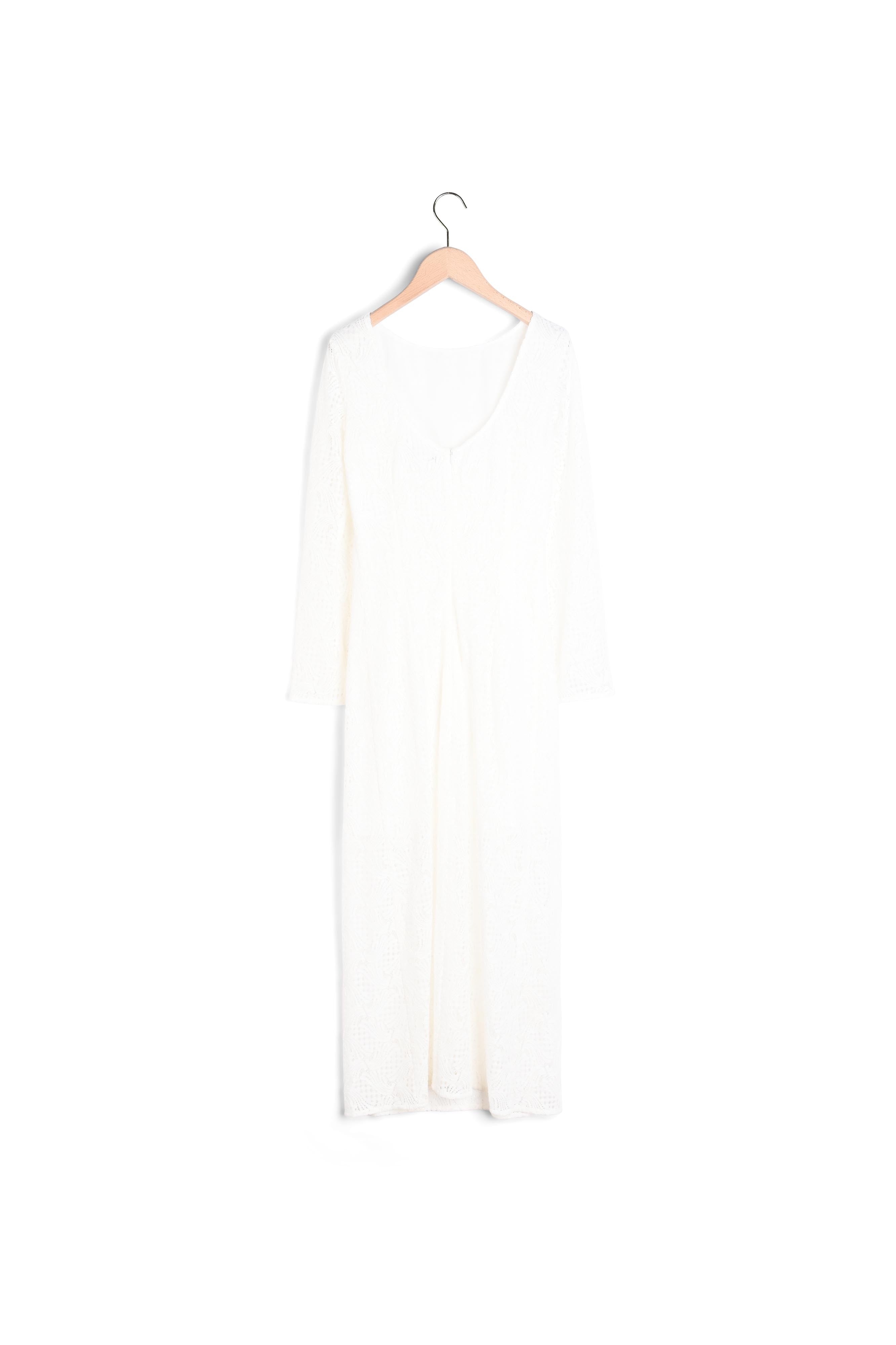 Robe longue blanche en dentelle Faume - seconde main