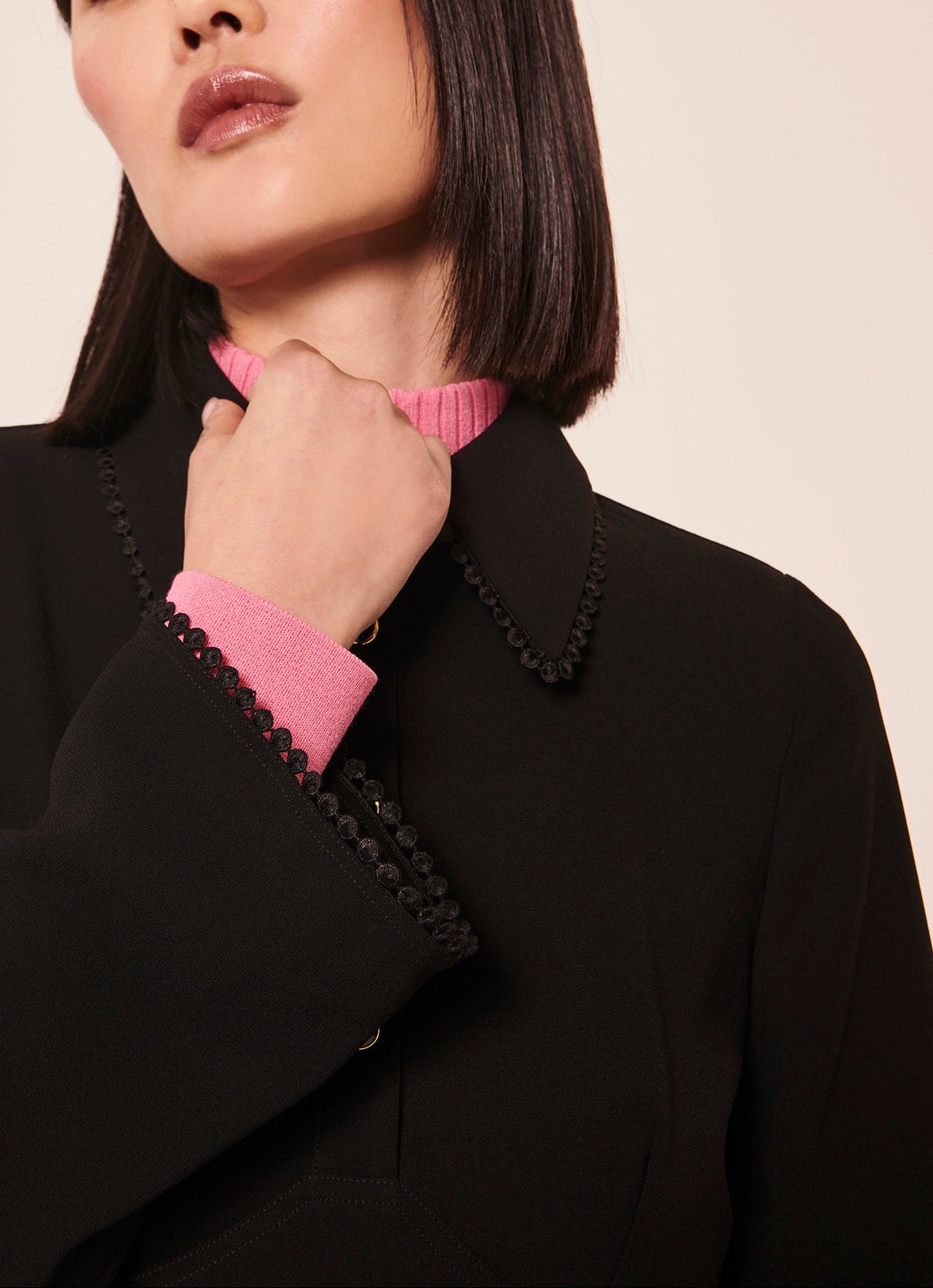 Robe Rielle noire en crêpe Faume - seconde main