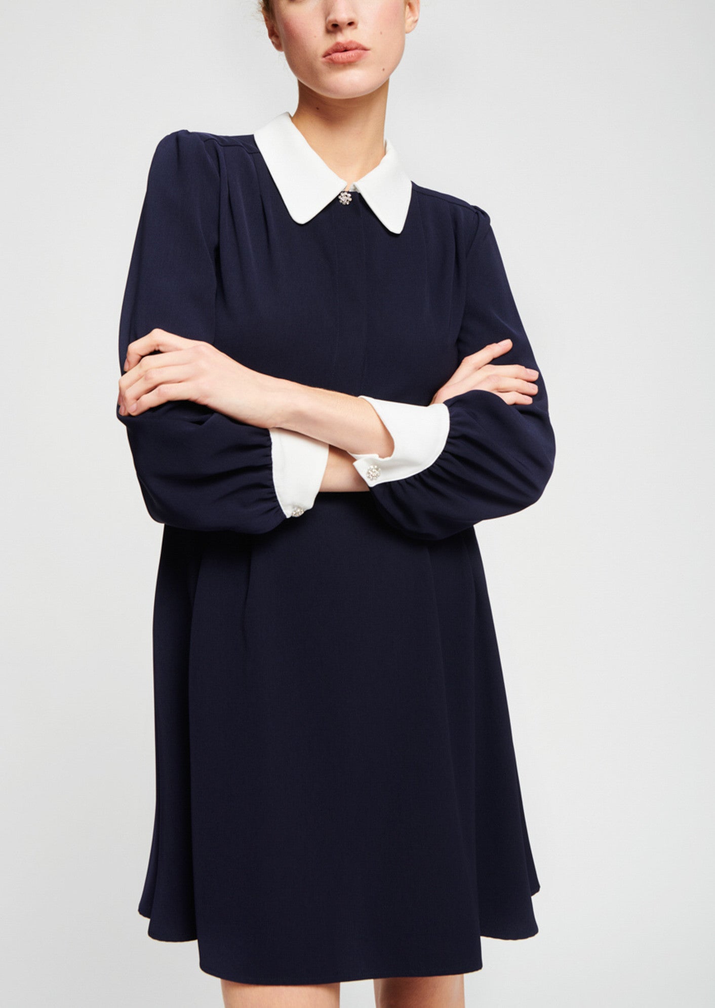 Robe babydoll bleu nuit Faume - seconde main