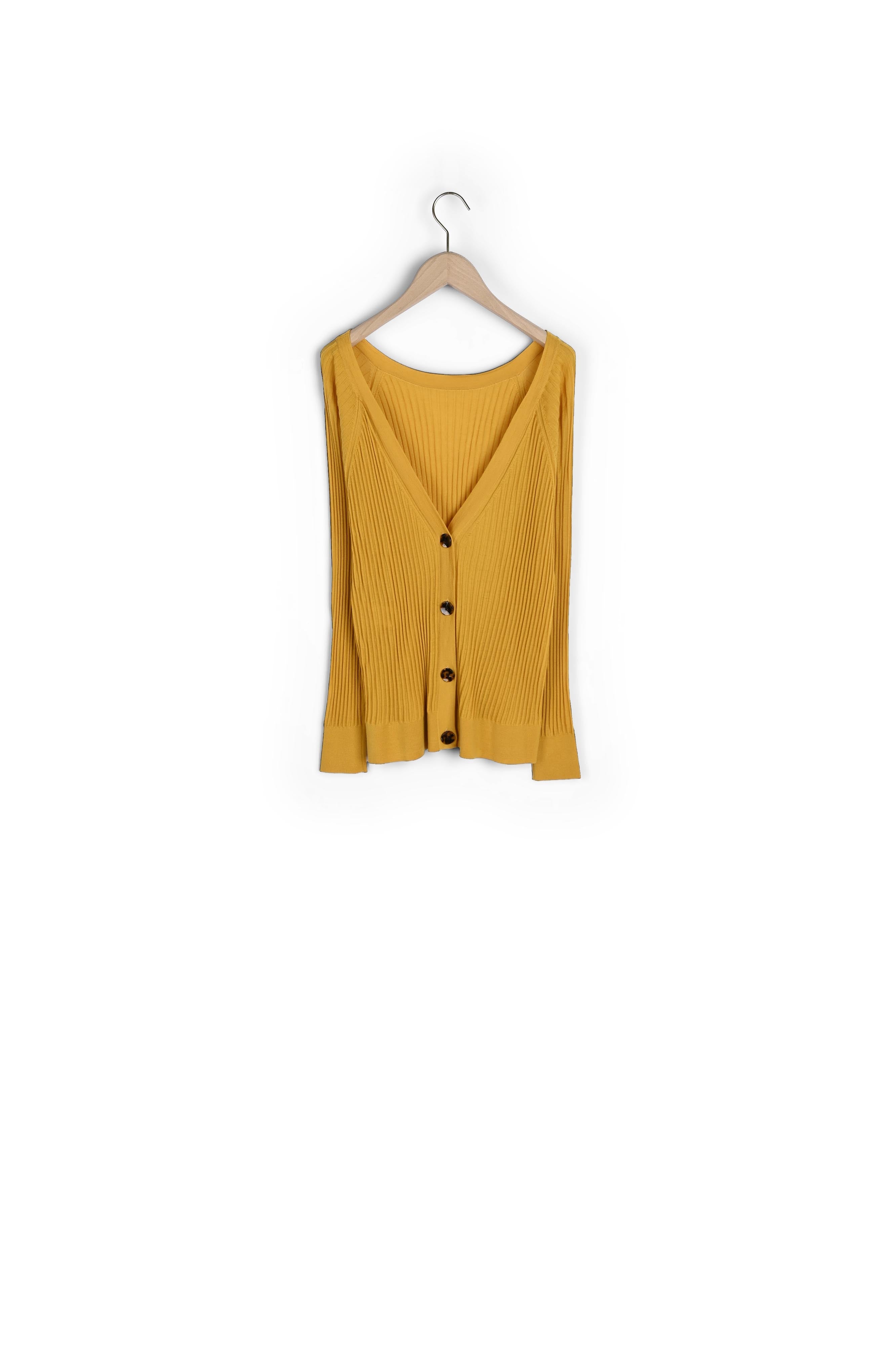 Gilet Gemma mordoré en merinos extrafin Faume - seconde main