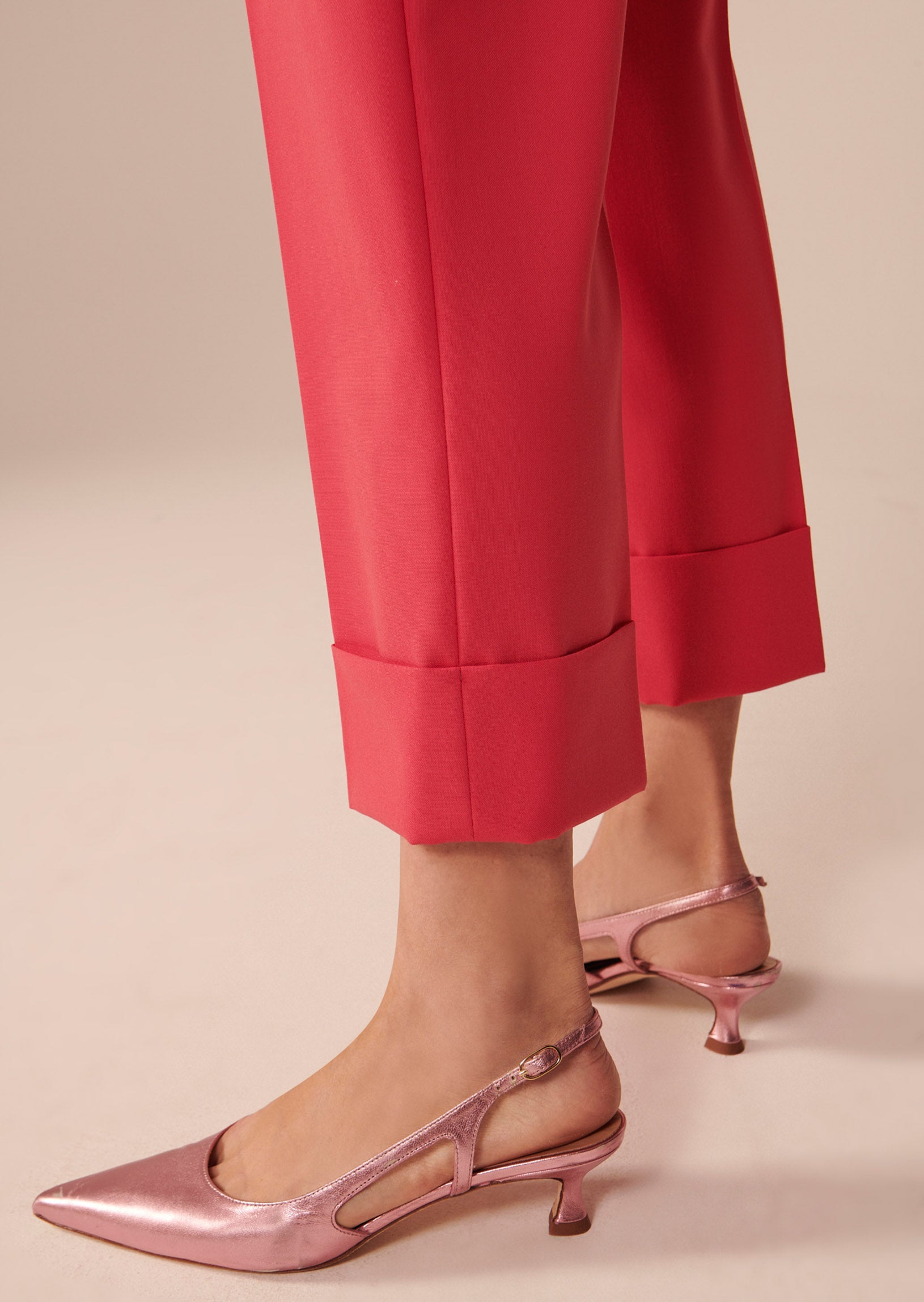 Pantalon Piper rose en laine froide Faume - seconde main