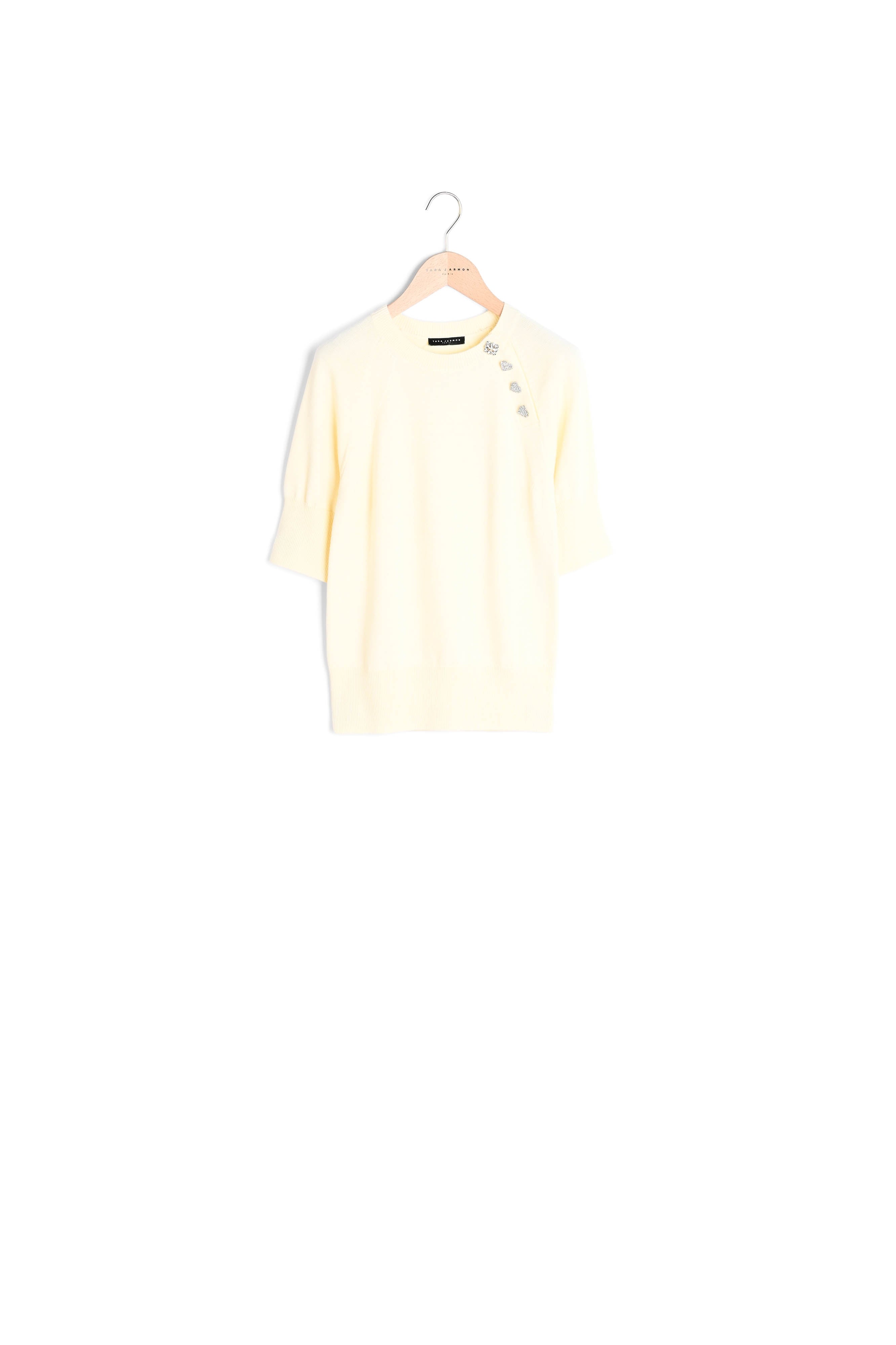 Pull Pastelle écru en laine merinos Faume - seconde main