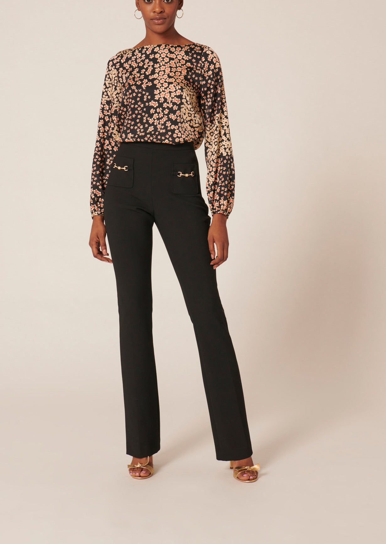 Pantalon Polynesie noir en toile double Faume - seconde main