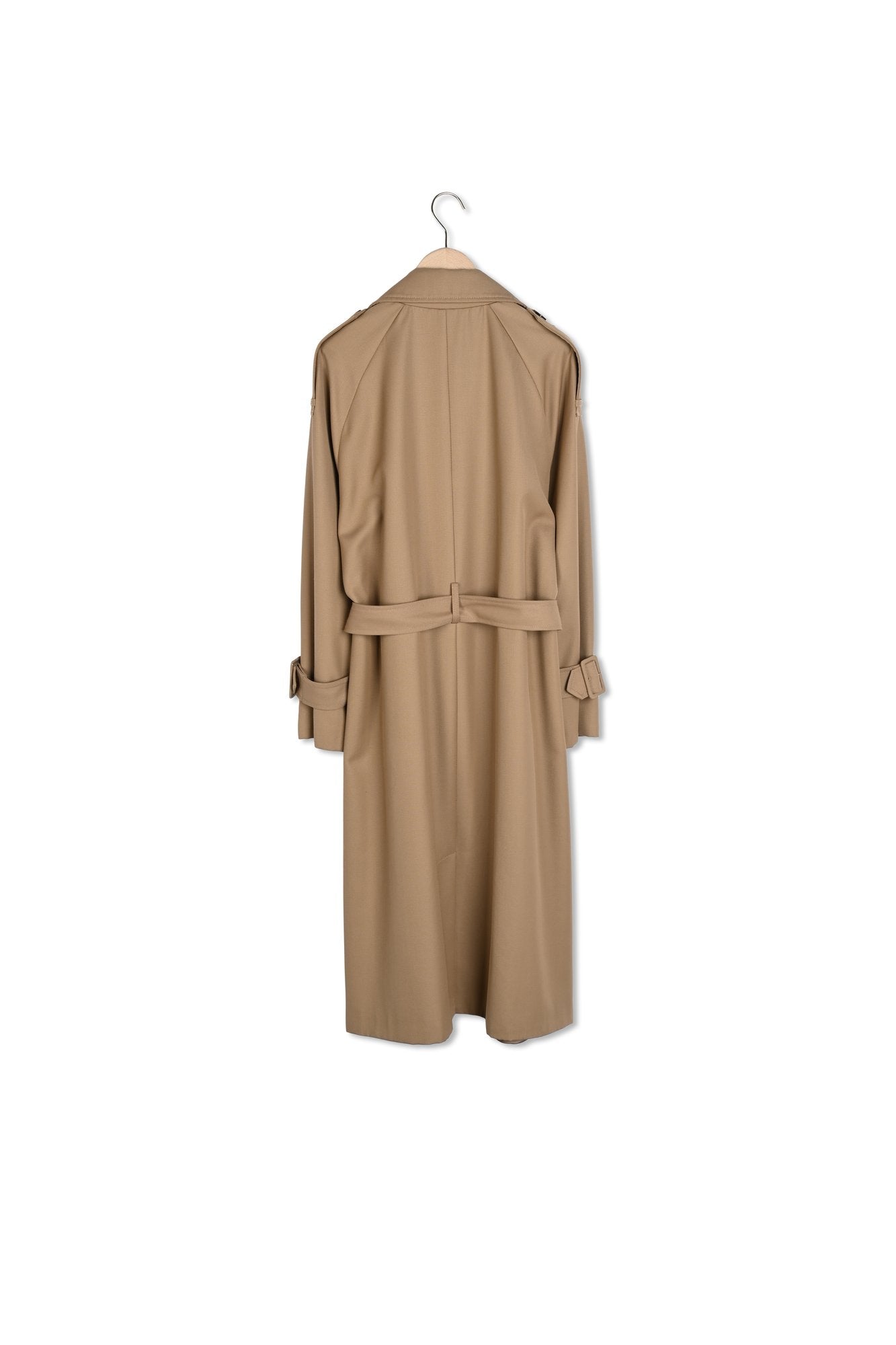 Trench-coat Ivan beige en gabardine de coton Faume - seconde main