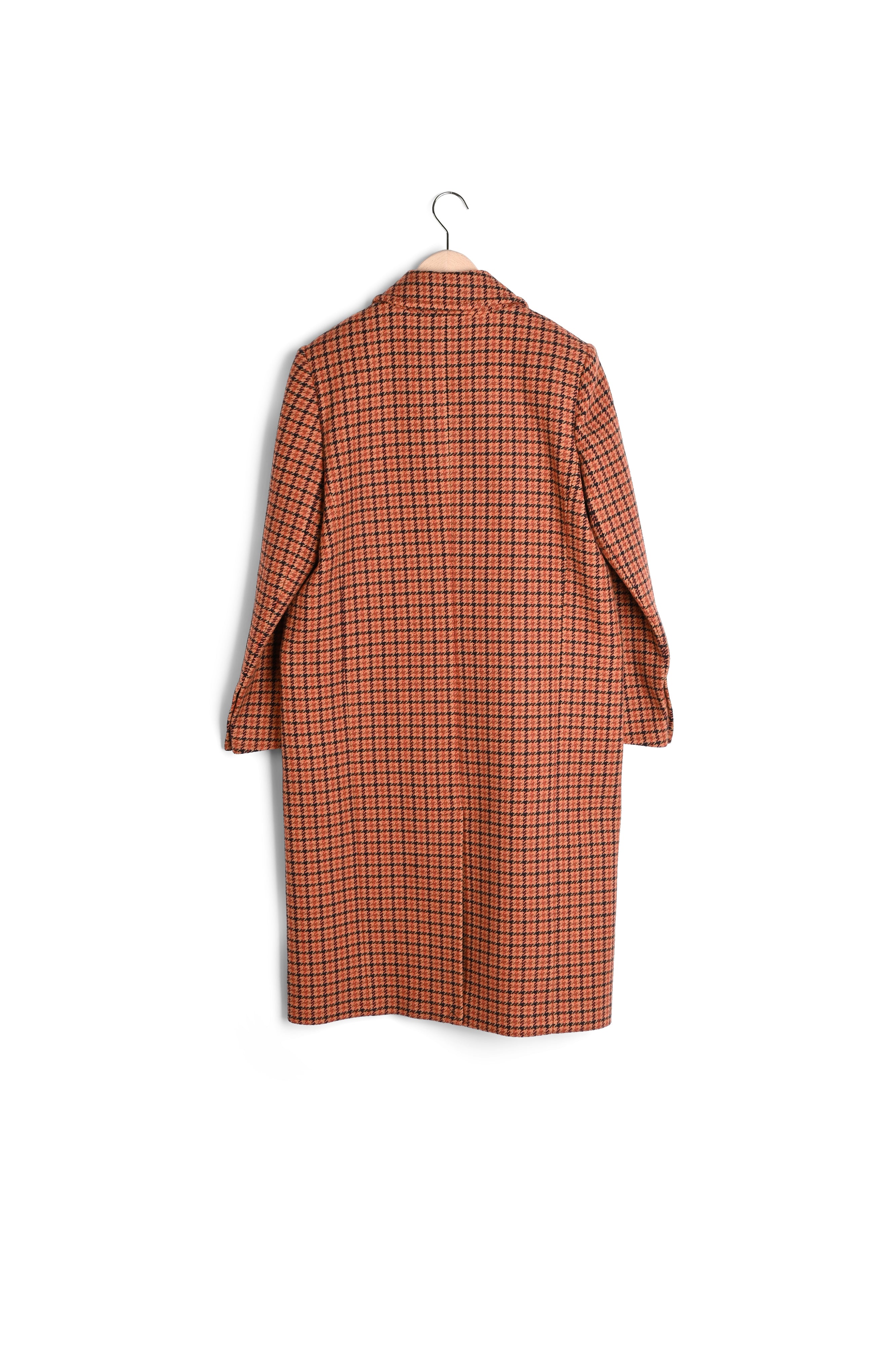 Manteau Marcus marron imprimé pied de poule Faume - seconde main