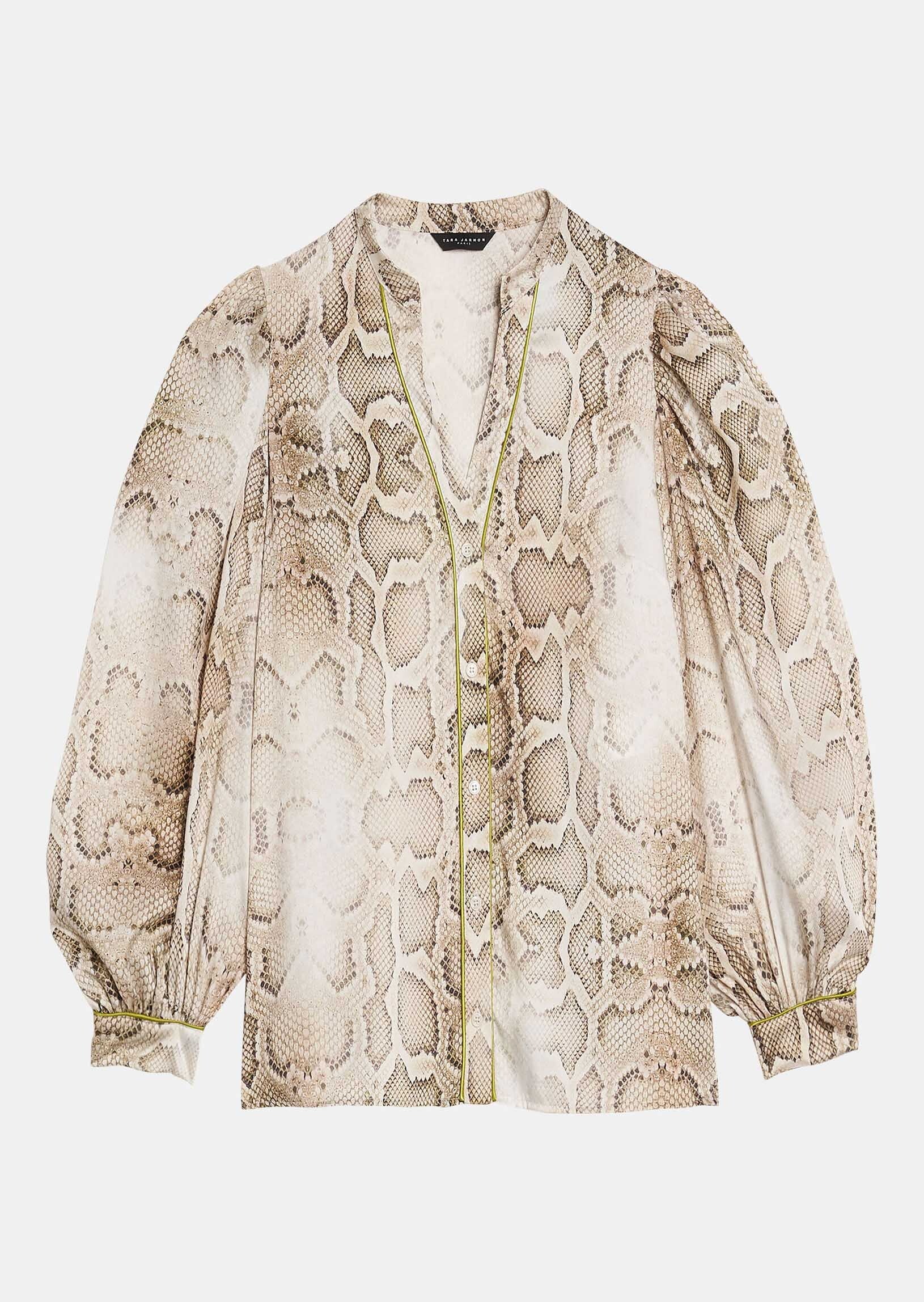 Chemise Claire écru imprimé python Faume - seconde main