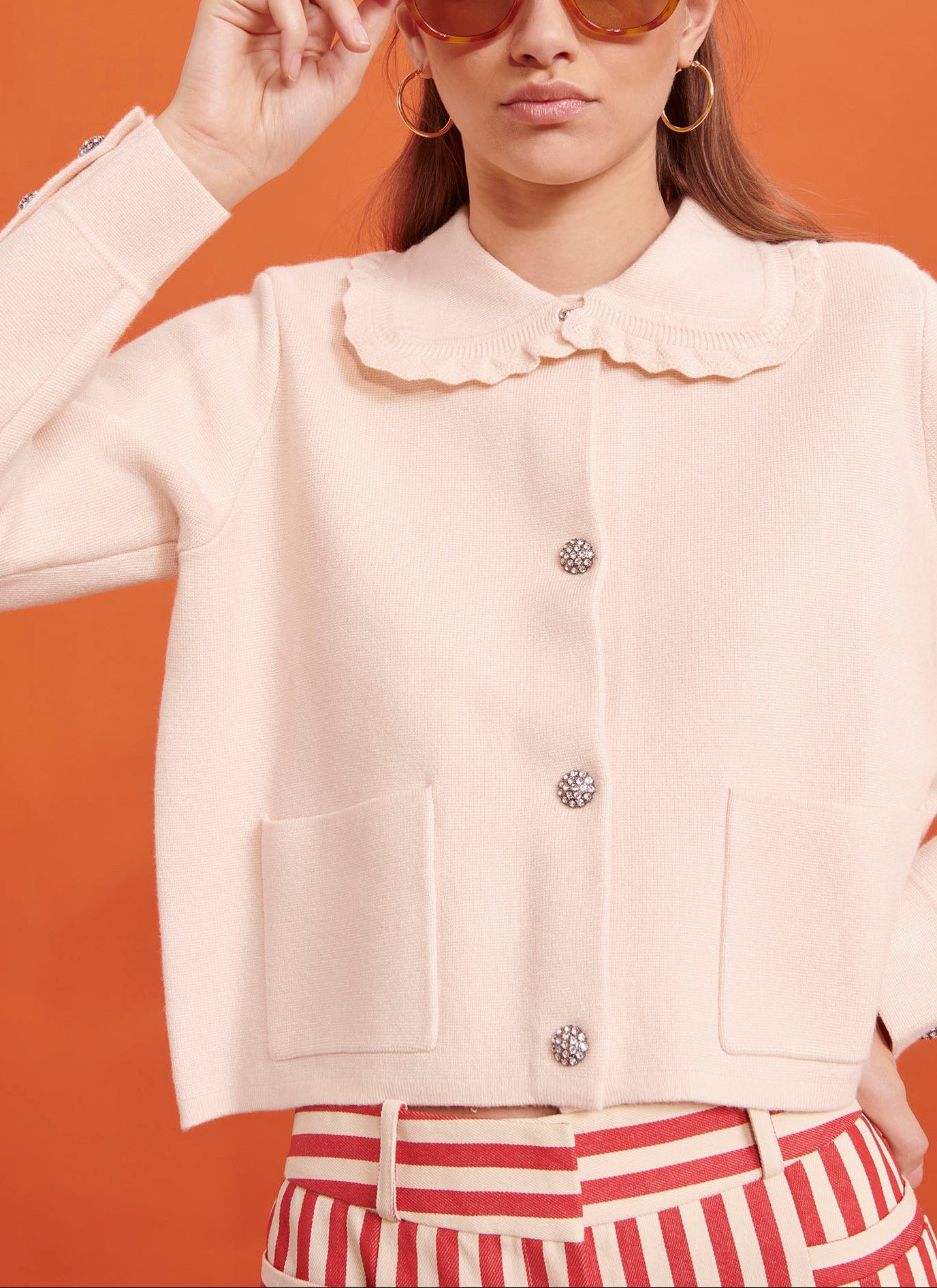 Gilet Gala nude en maille Faume - seconde main