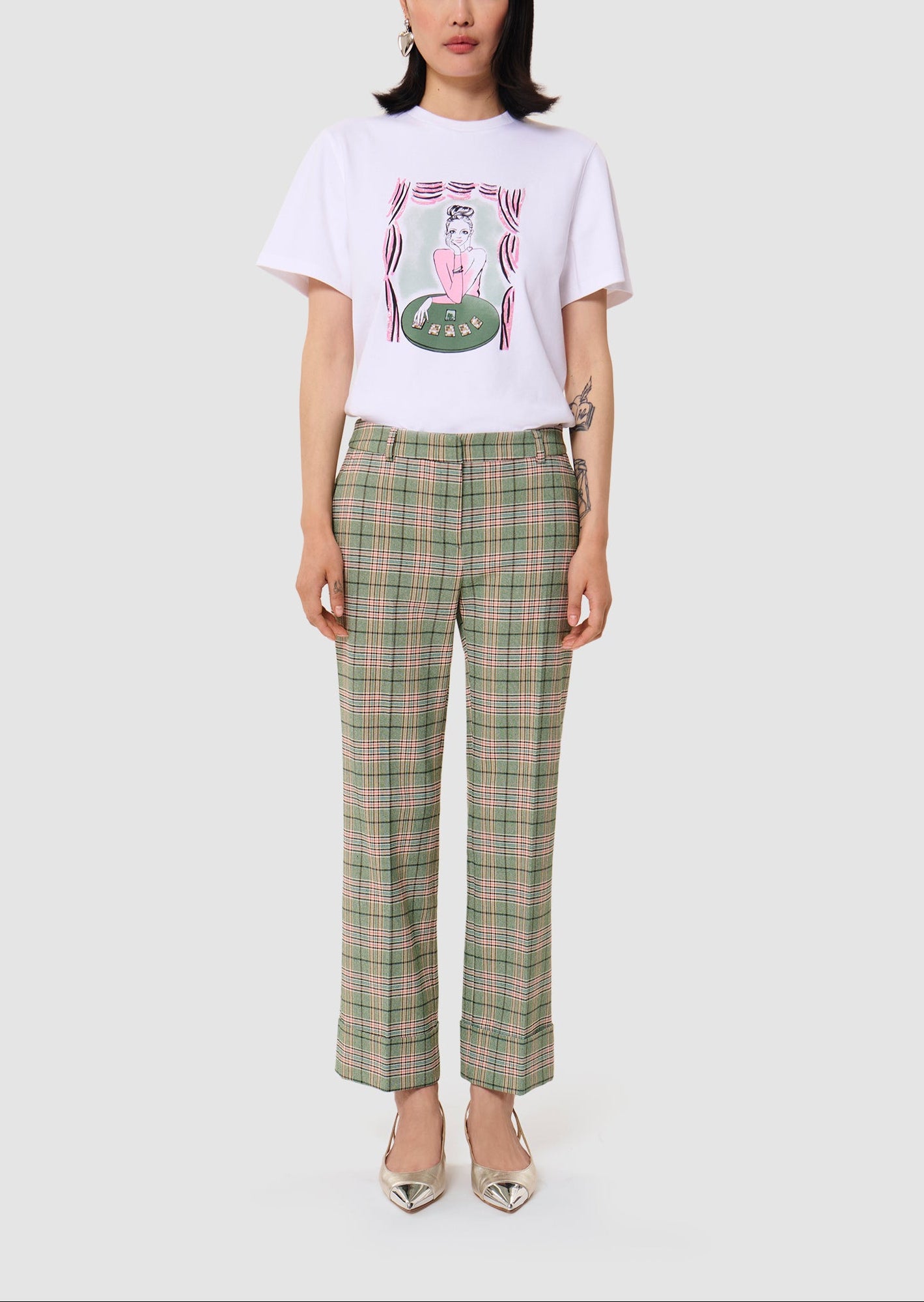 Pantalon vert en tartan Phill Faume - seconde main