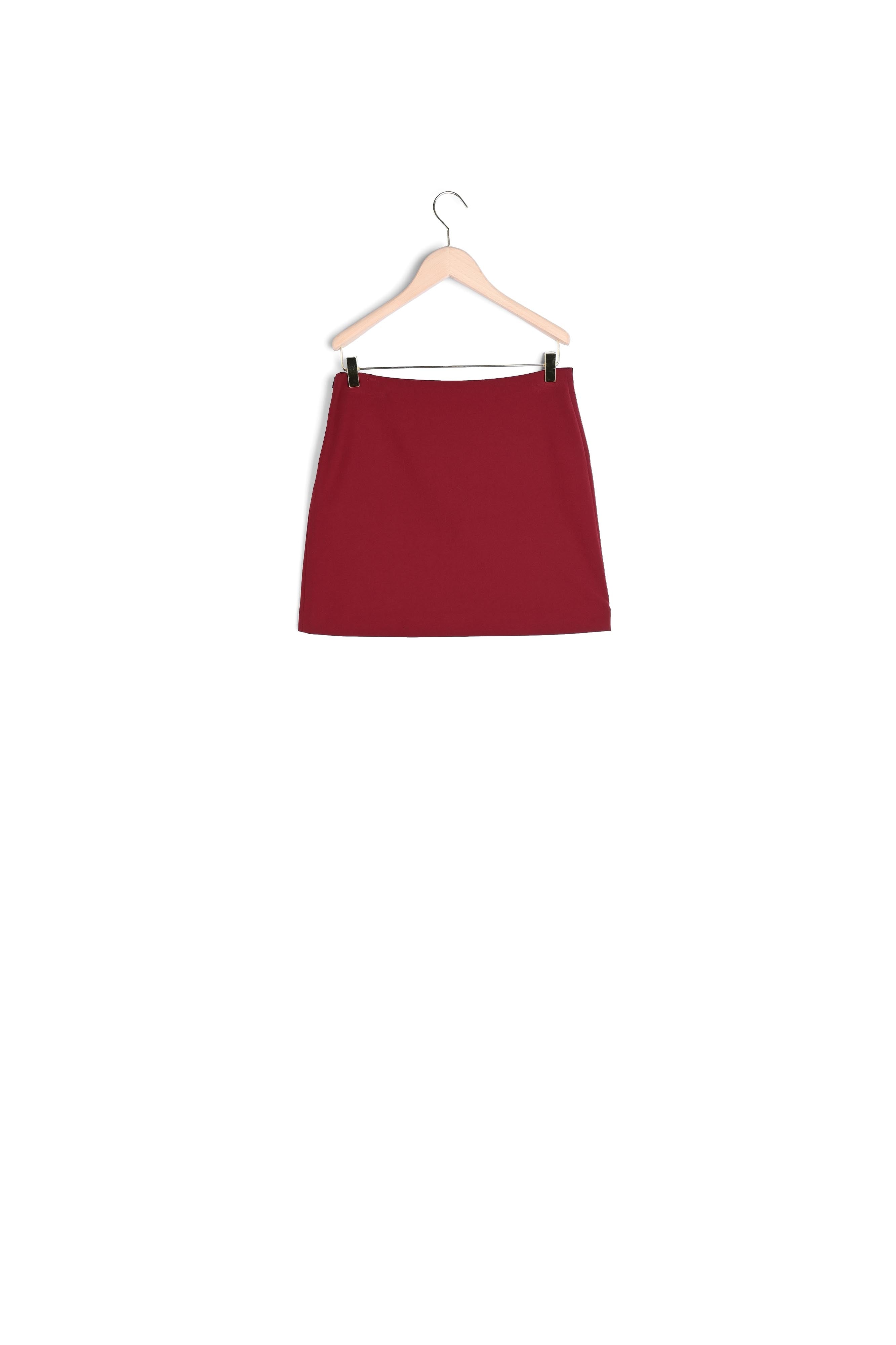 Mini-jupe Jiani bordeaux en toile gabardine Faume - seconde main