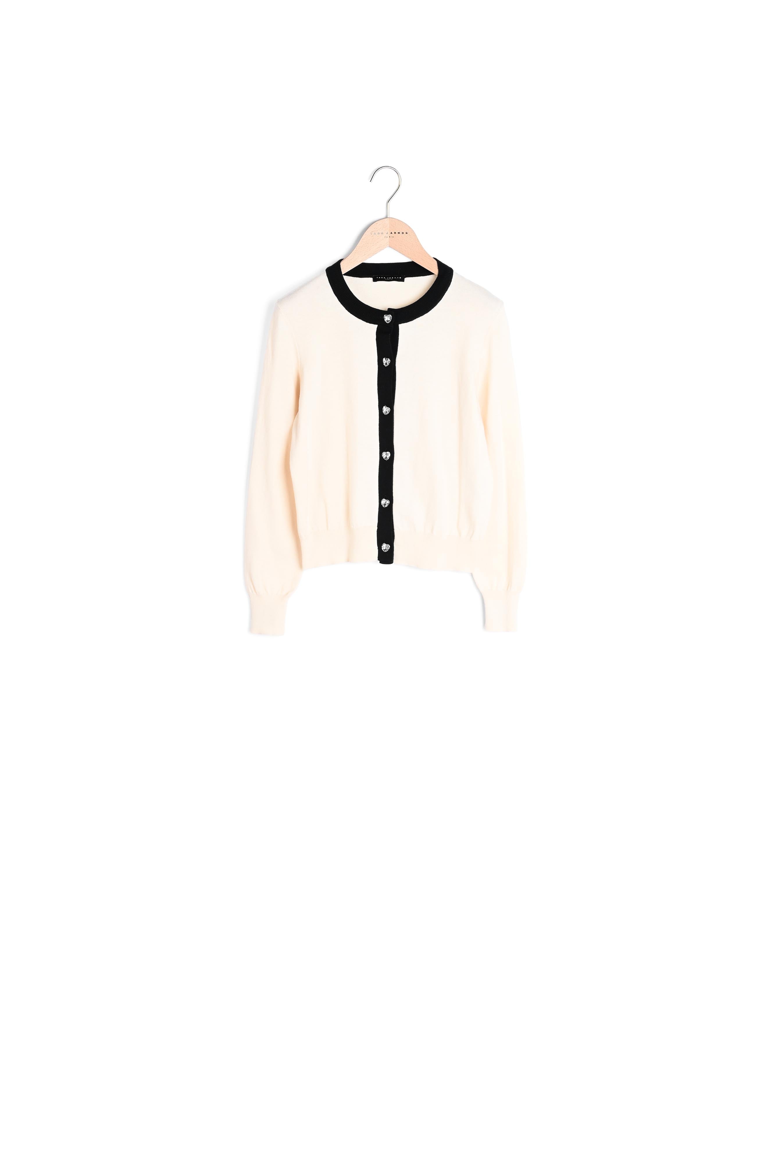 Gilet Gaëlle écru en laine et coton Faume - seconde main