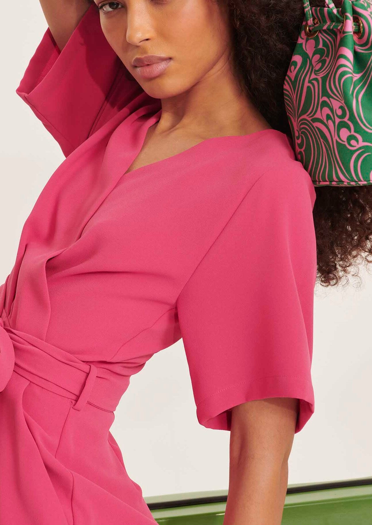 Combinaison Calia rose fuchsia en crêpe Faume - seconde main