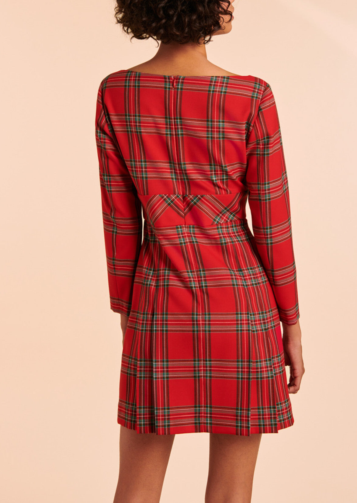 Robe Rania rouge en tartan Faume - seconde main