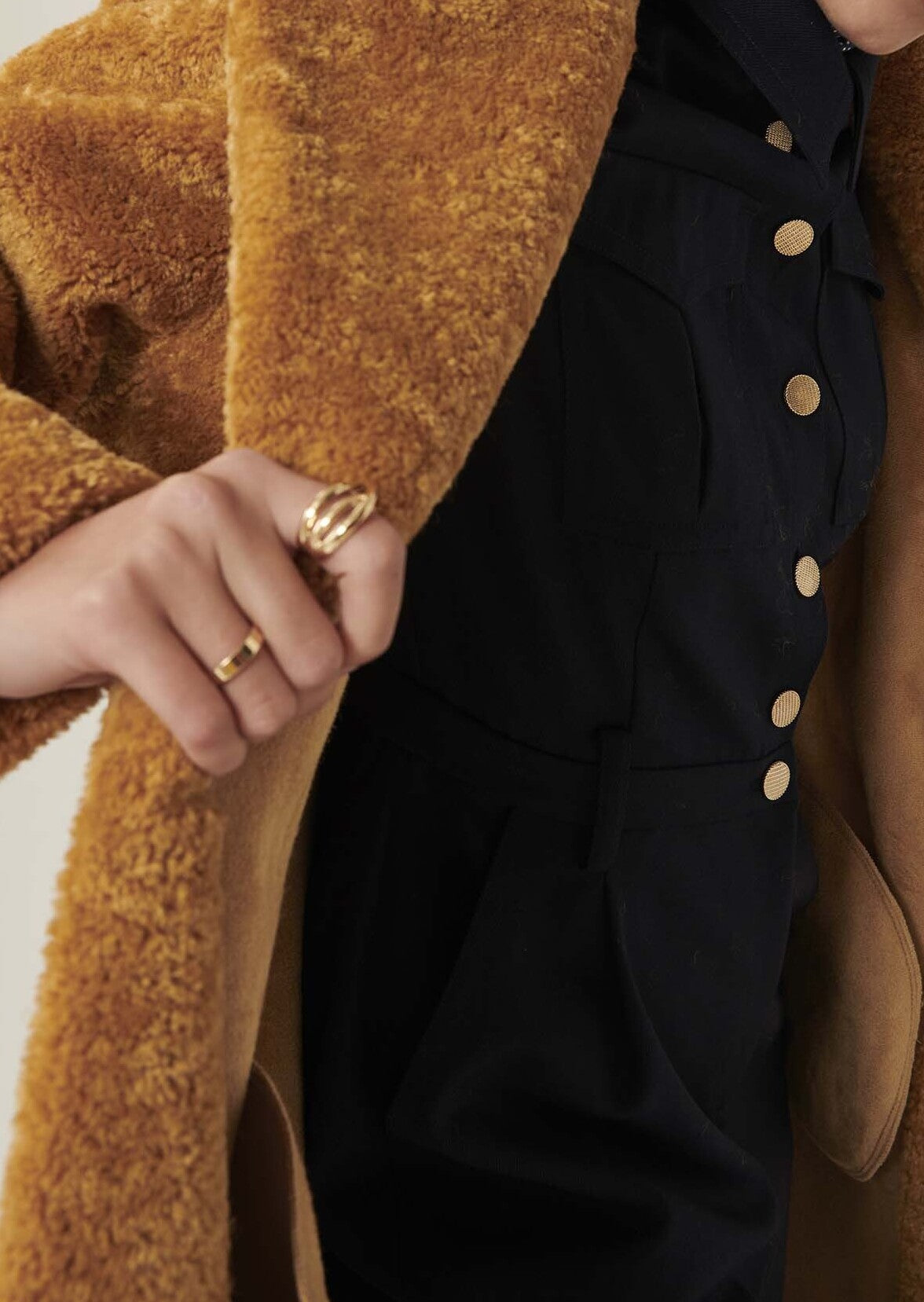 Manteau Mississipi orange en fausse fourrure Faume - seconde main