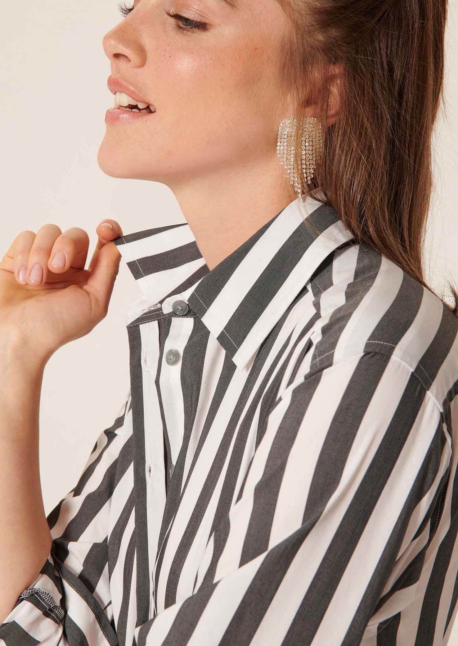 Chemise Carrie noire en popeline de coton Faume - seconde main