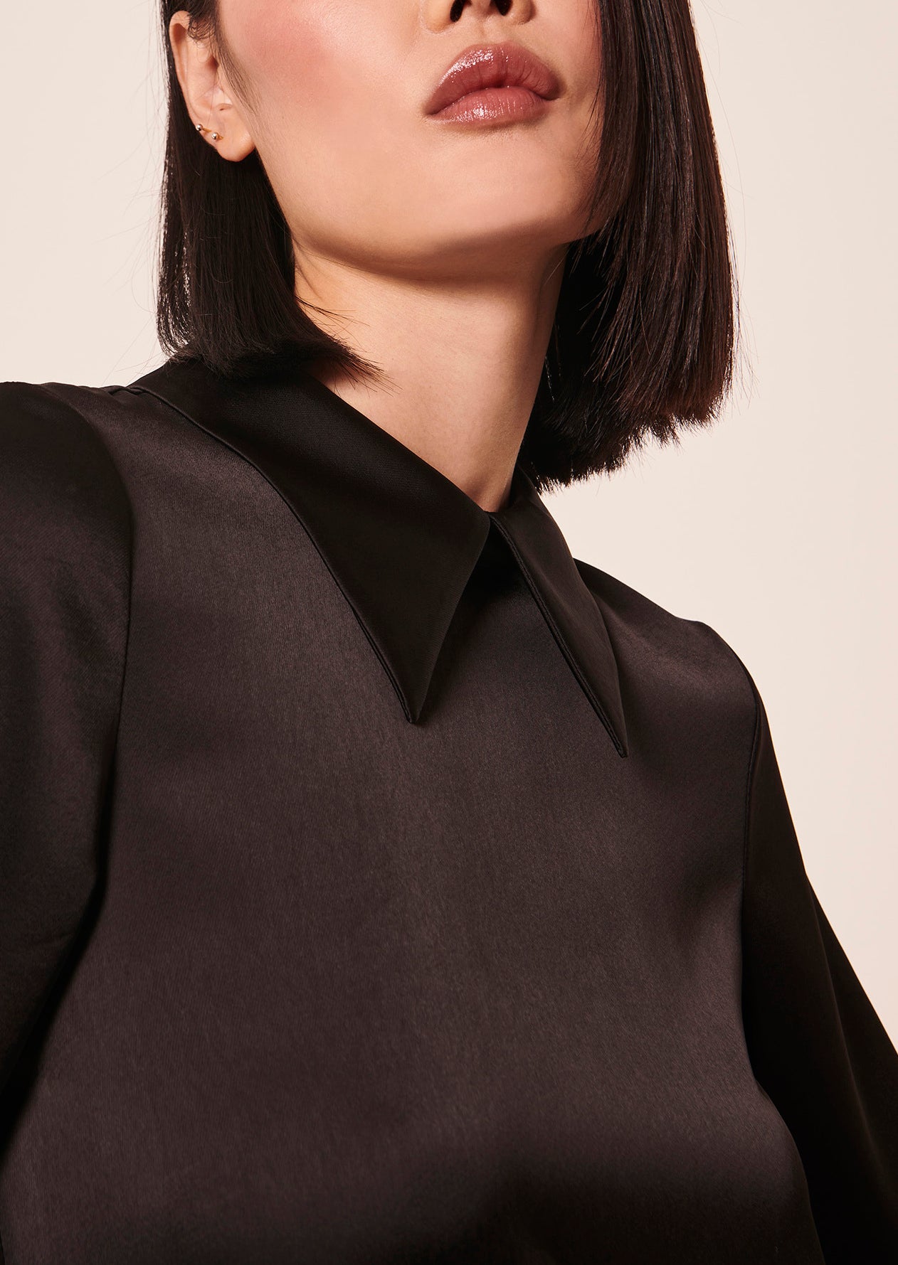 Robe Ravel noire en satin Faume - seconde main