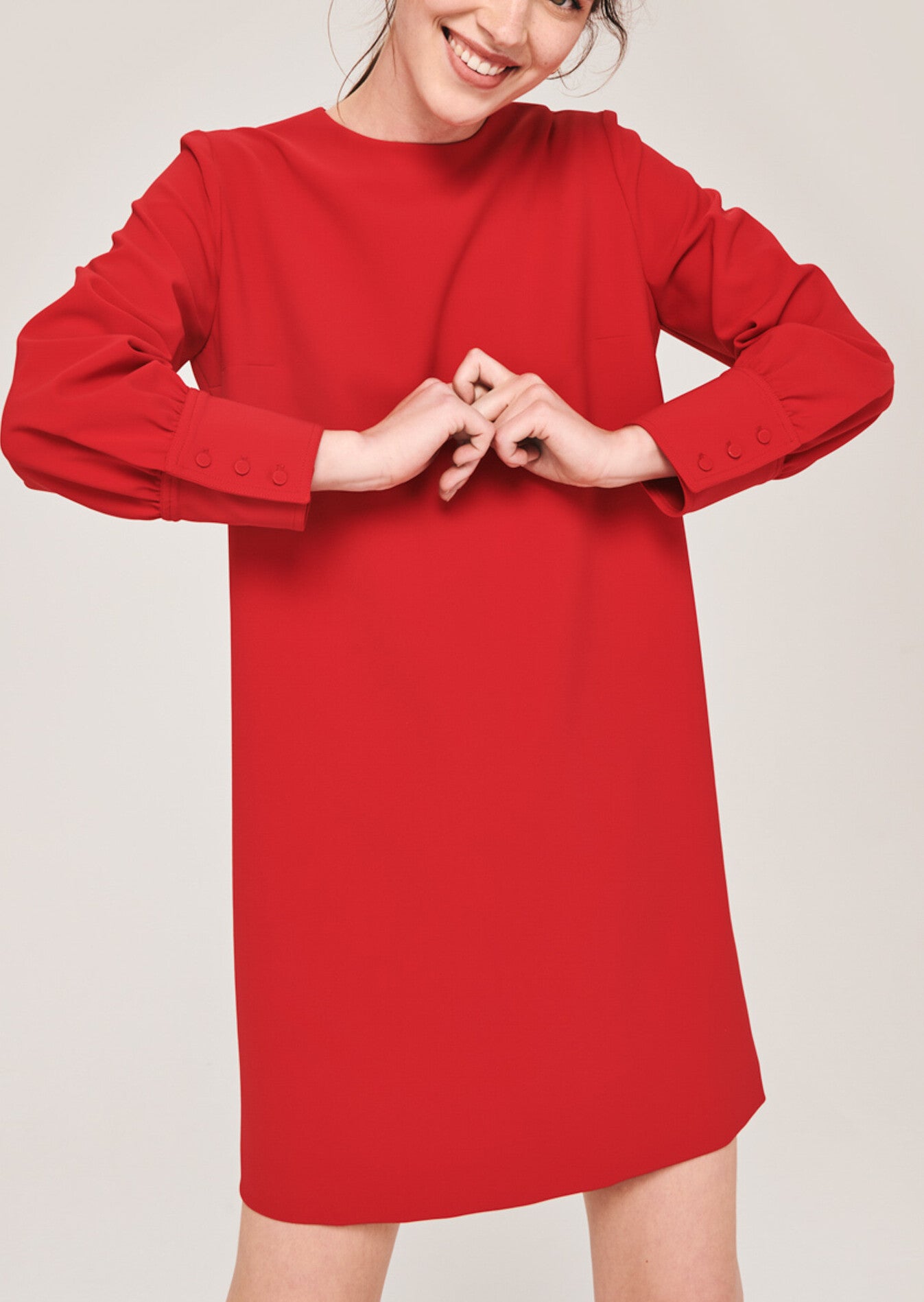 Robe ample rouge en crêpe Faume - seconde main