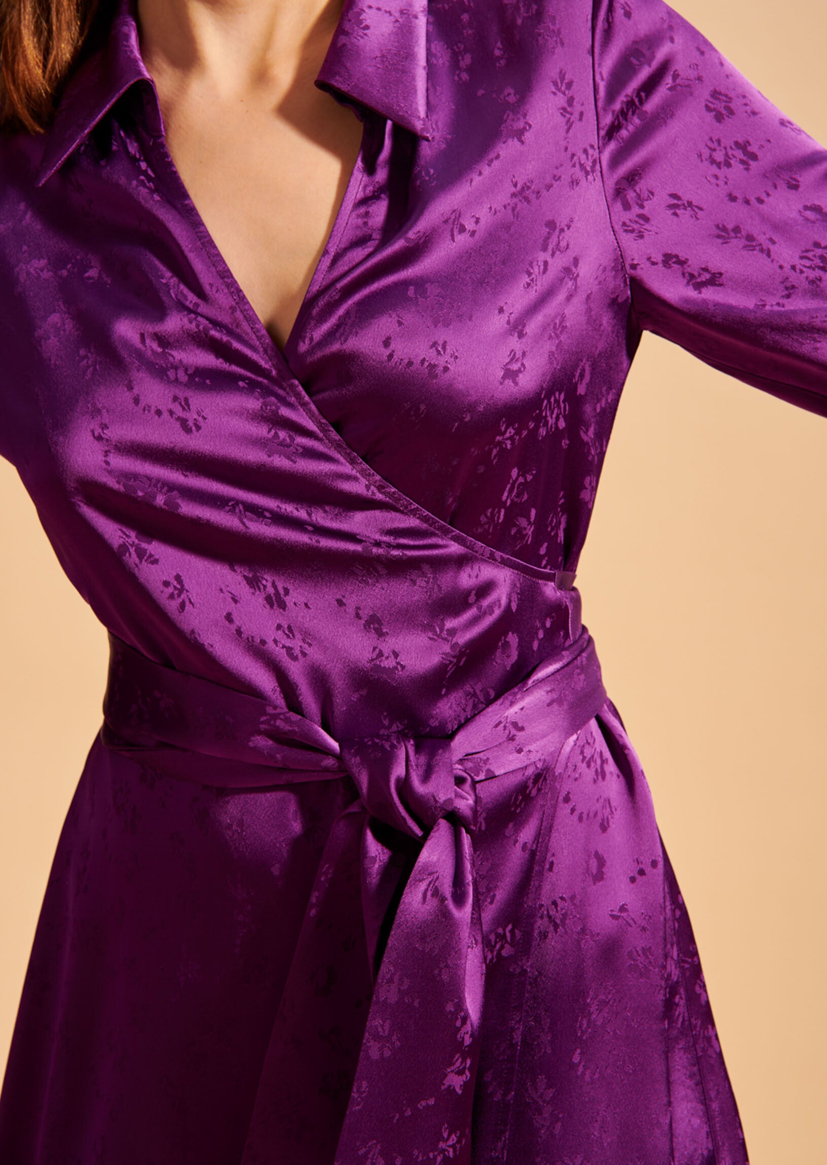 Robe Roselita en jacquard fleuri violet Faume - seconde main