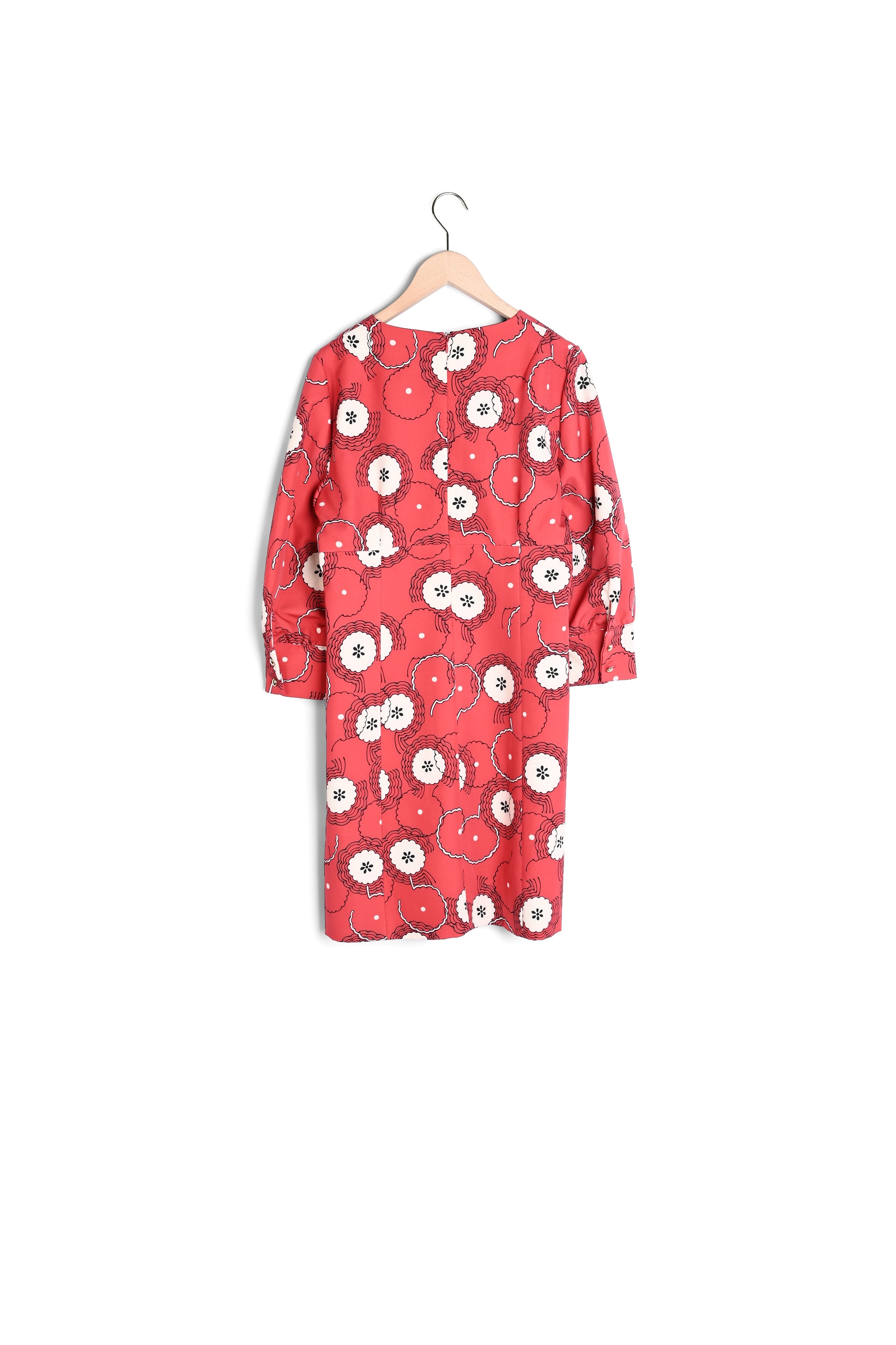 Robe Riotta rouge imprimé fleurs 70's Faume - seconde main