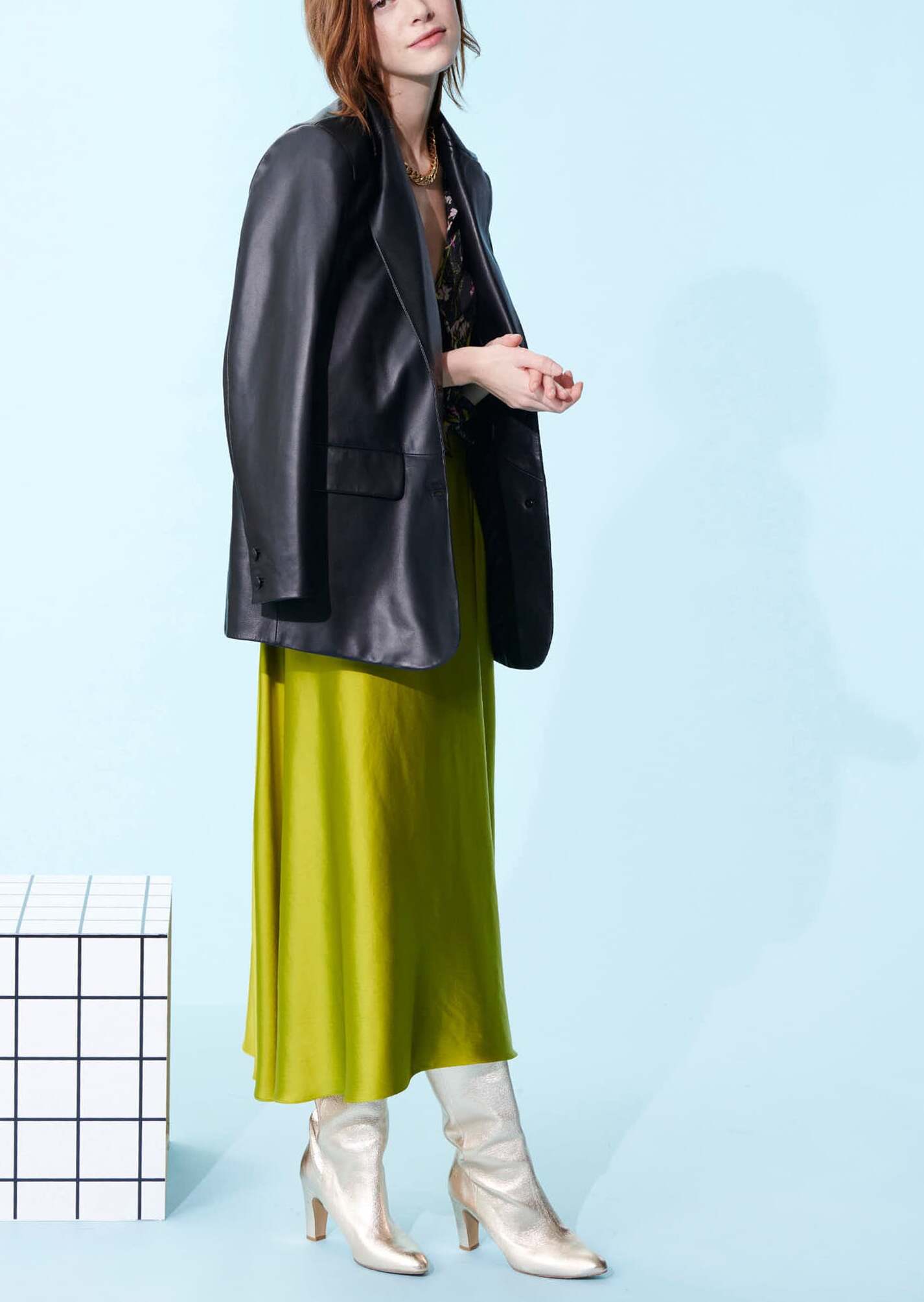 Chemise Colette noire imprimé fleuri en lurex Faume - seconde main