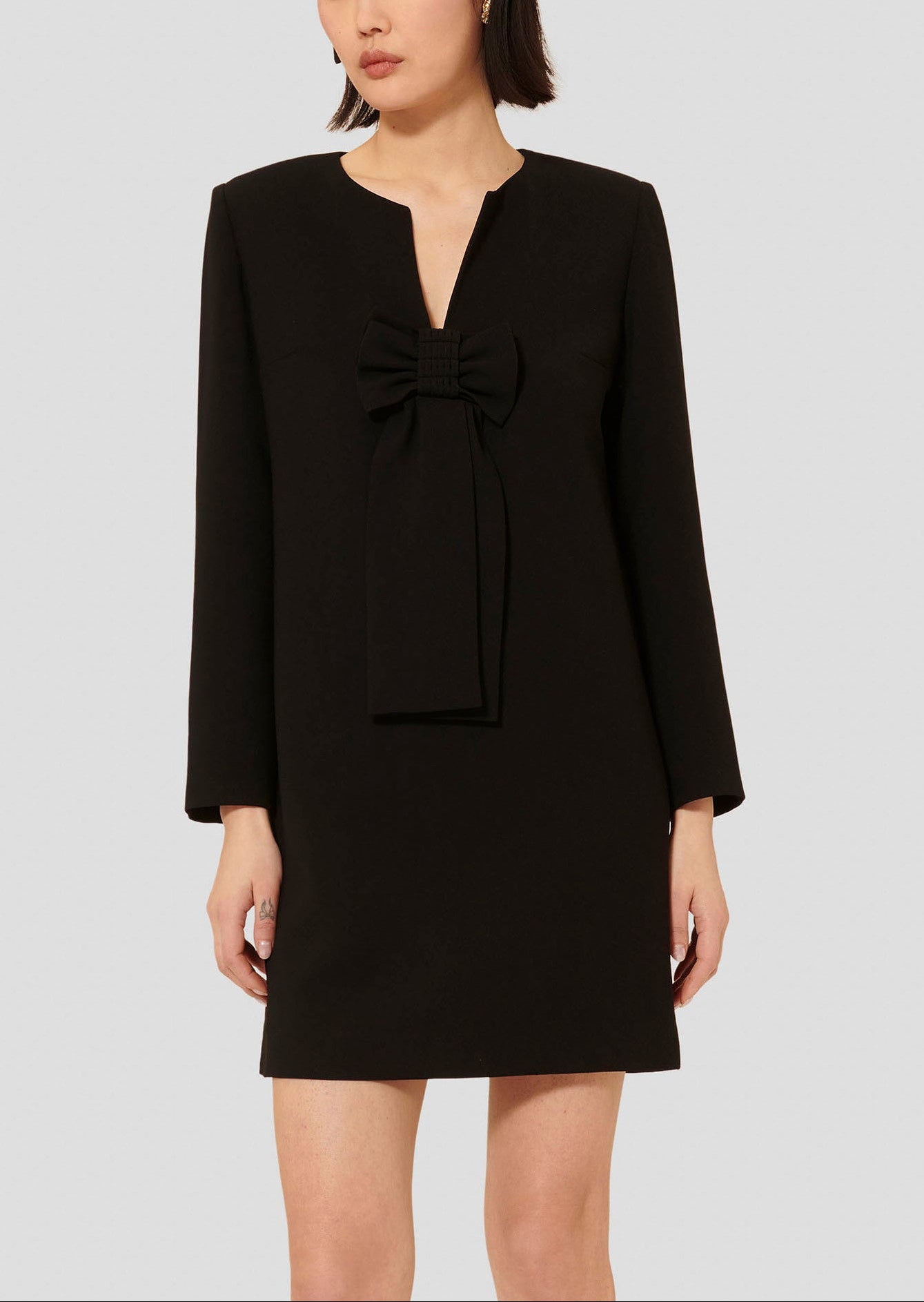 Robe noire en crêpe Rhonda Faume - seconde main