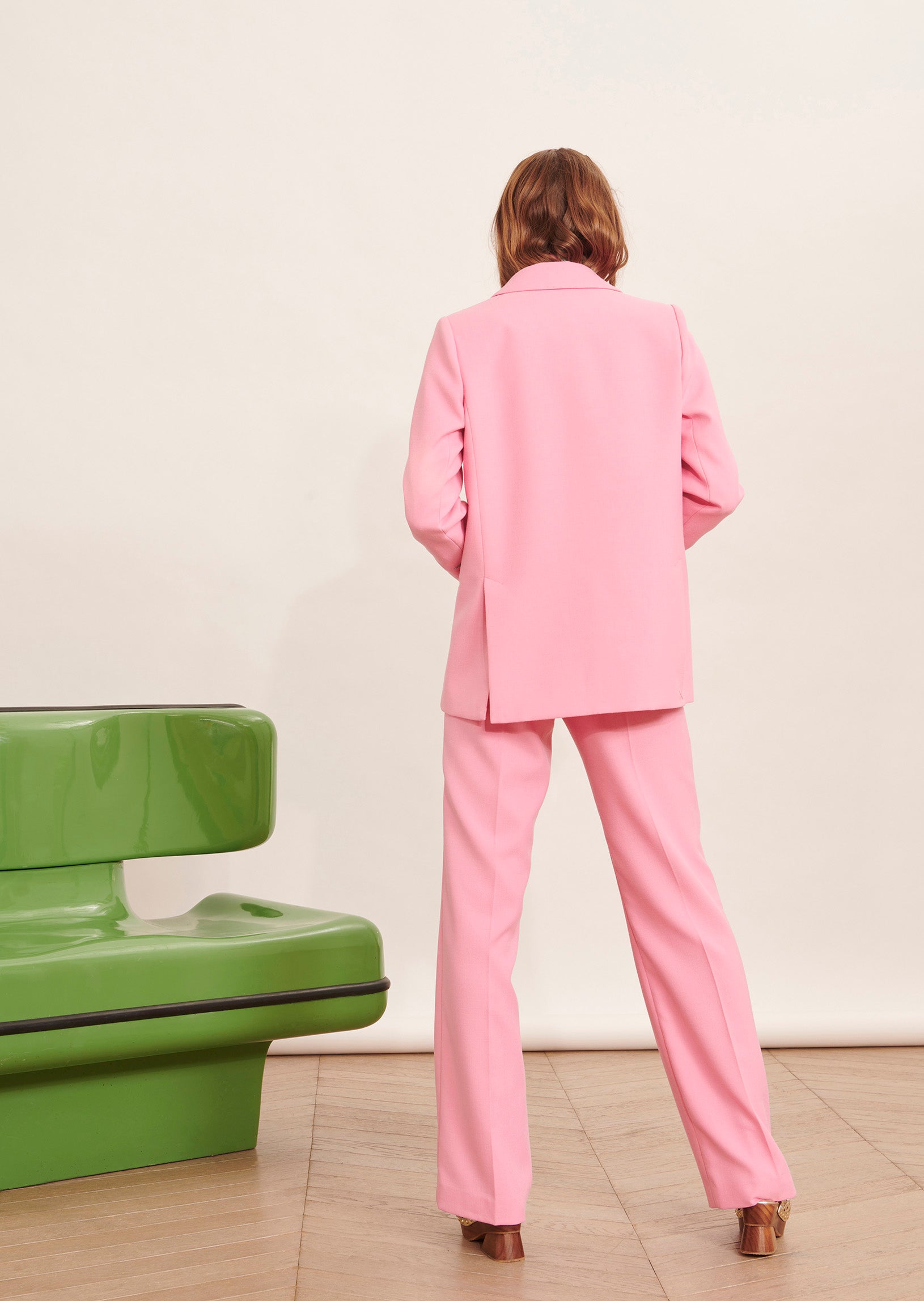 Veste Valiera rose en toile tailleur Faume - seconde main