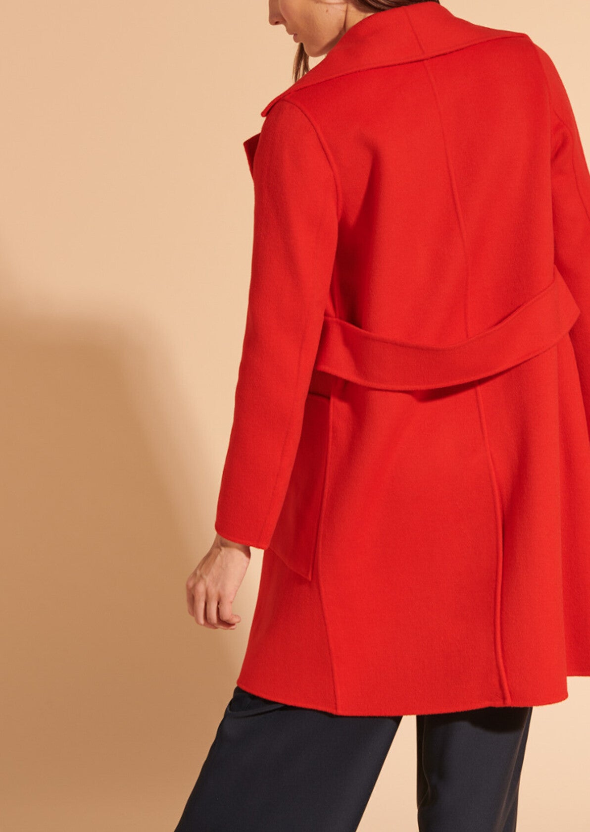 Manteau Masha double face coquelicot en laine Faume - seconde main