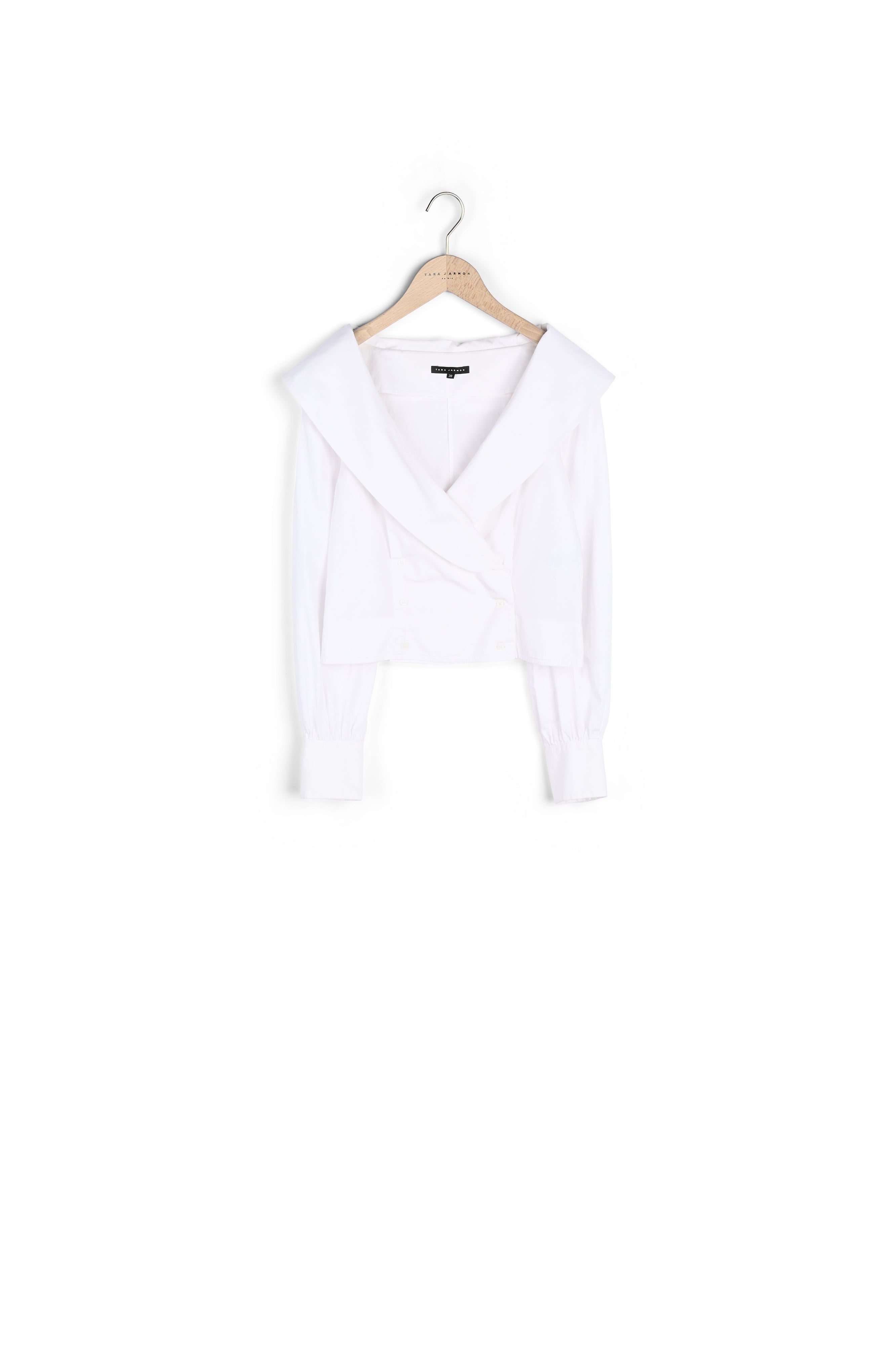 Blouse blanche en popeline Faume - seconde main