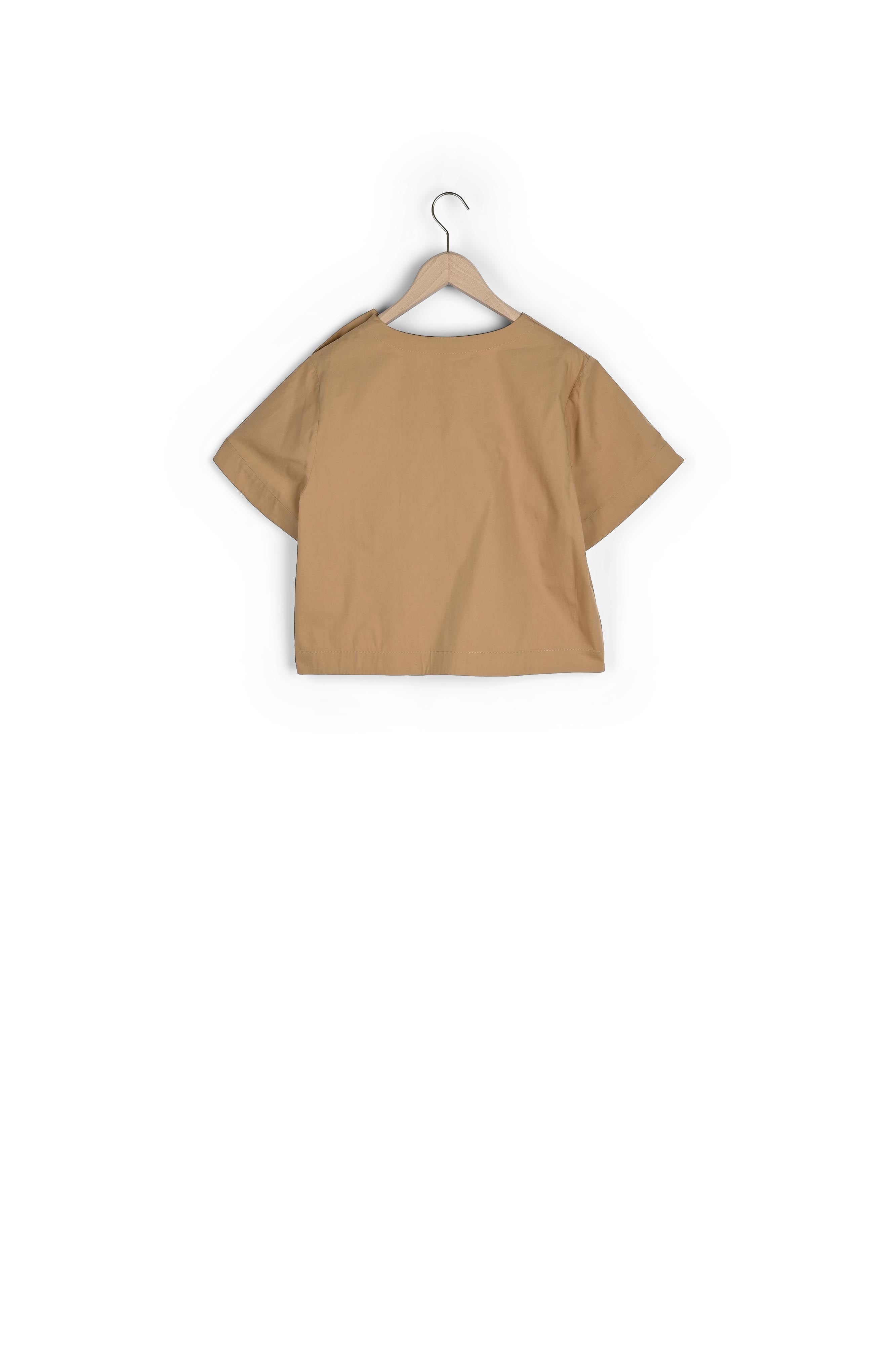 Top Tiphaine camel en popeline Faume - seconde main