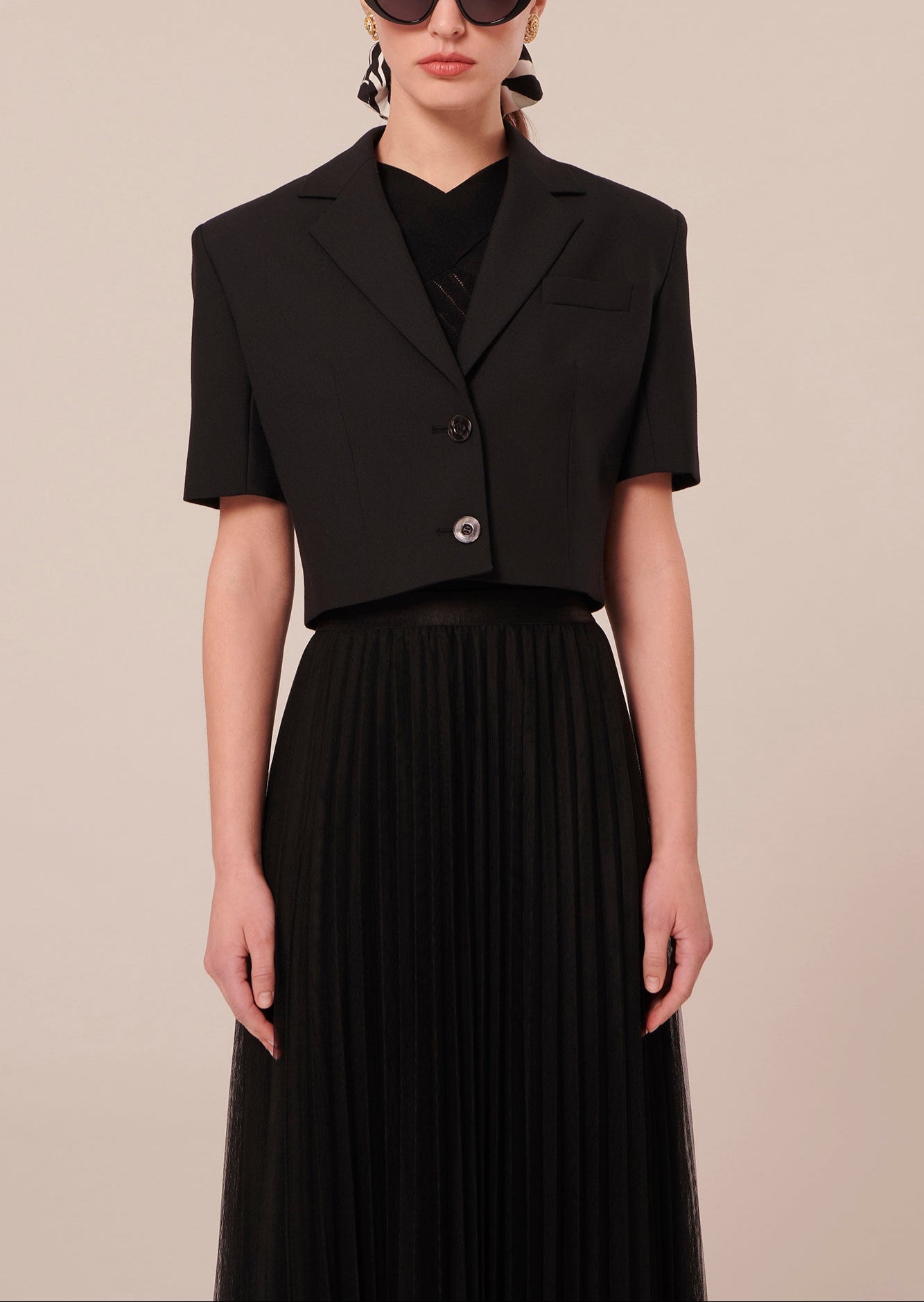 Veste Varosa noire en laine froide Faume - seconde main