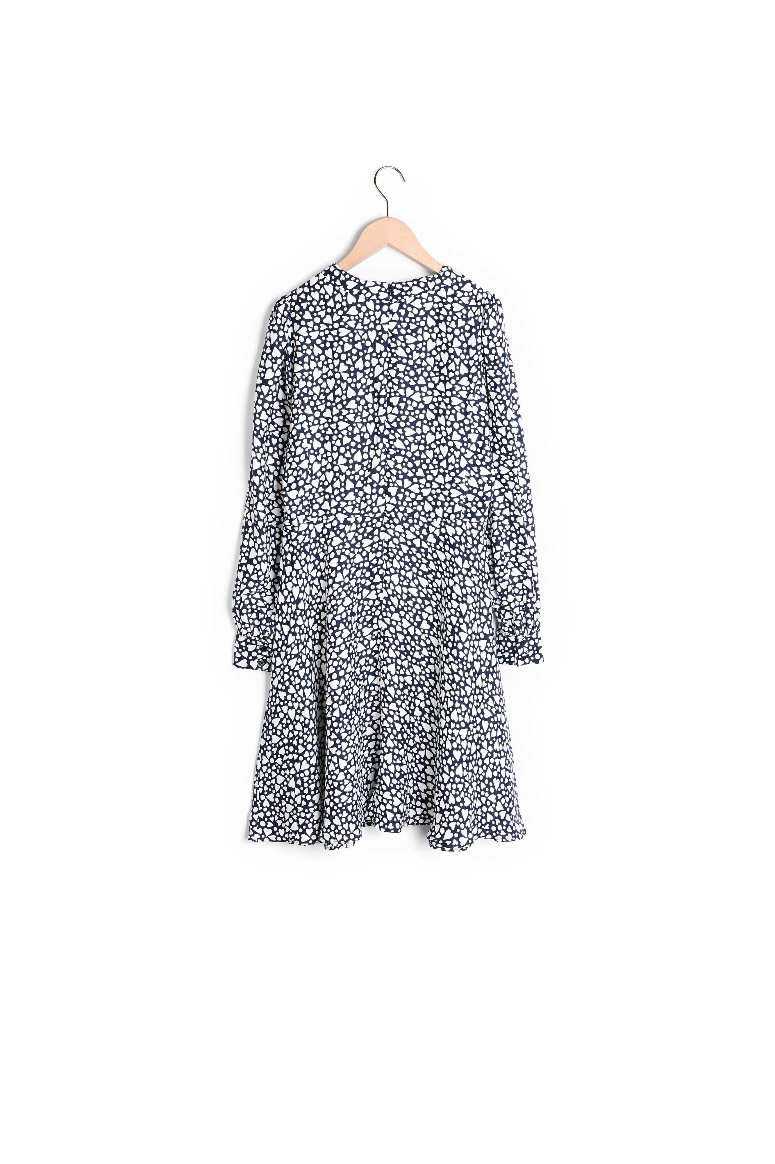 Robe Ryjazz bleu nuit imprimé coeurs Faume - seconde main