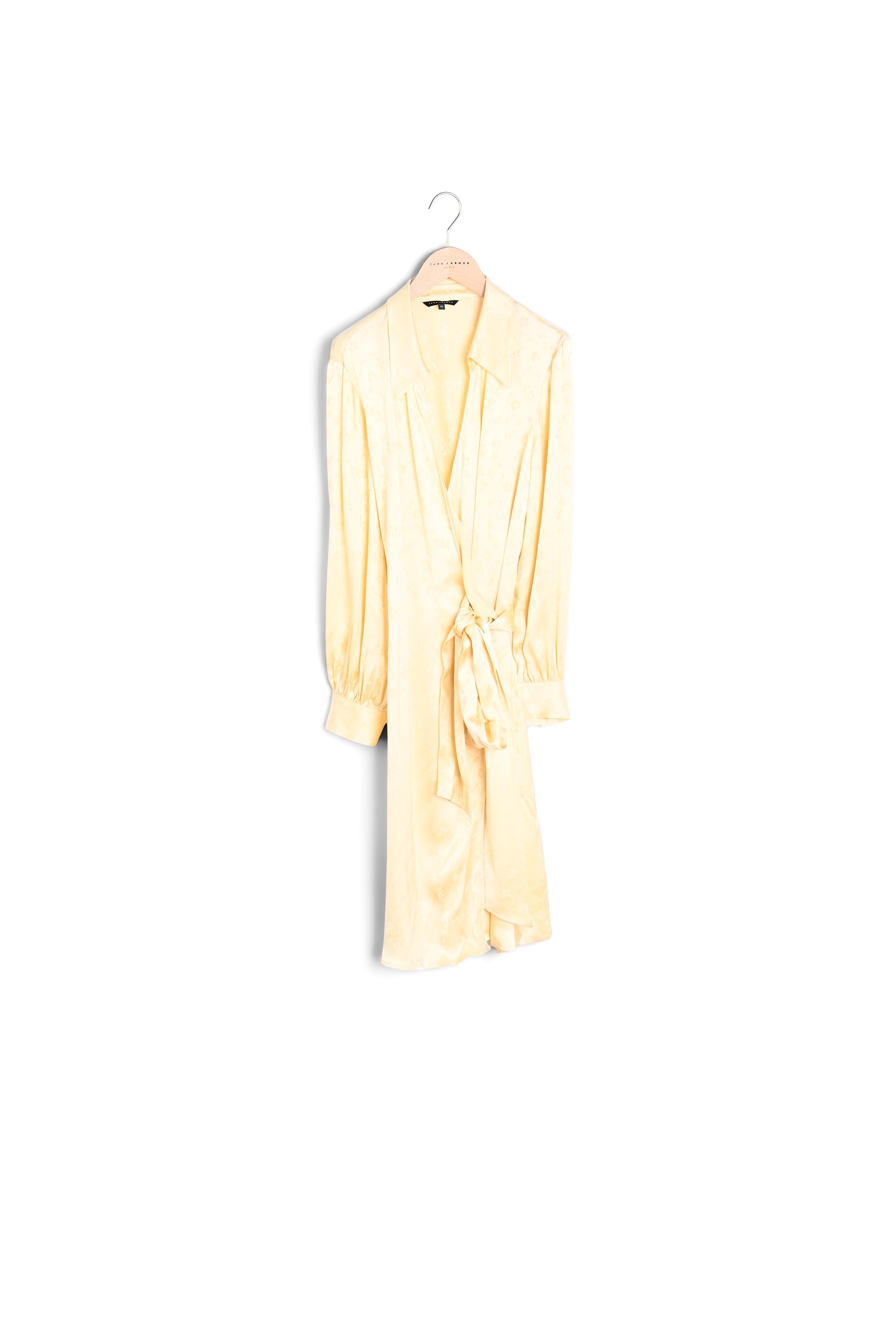 Robe Roselita en jacquard fleuri vanille Faume - seconde main