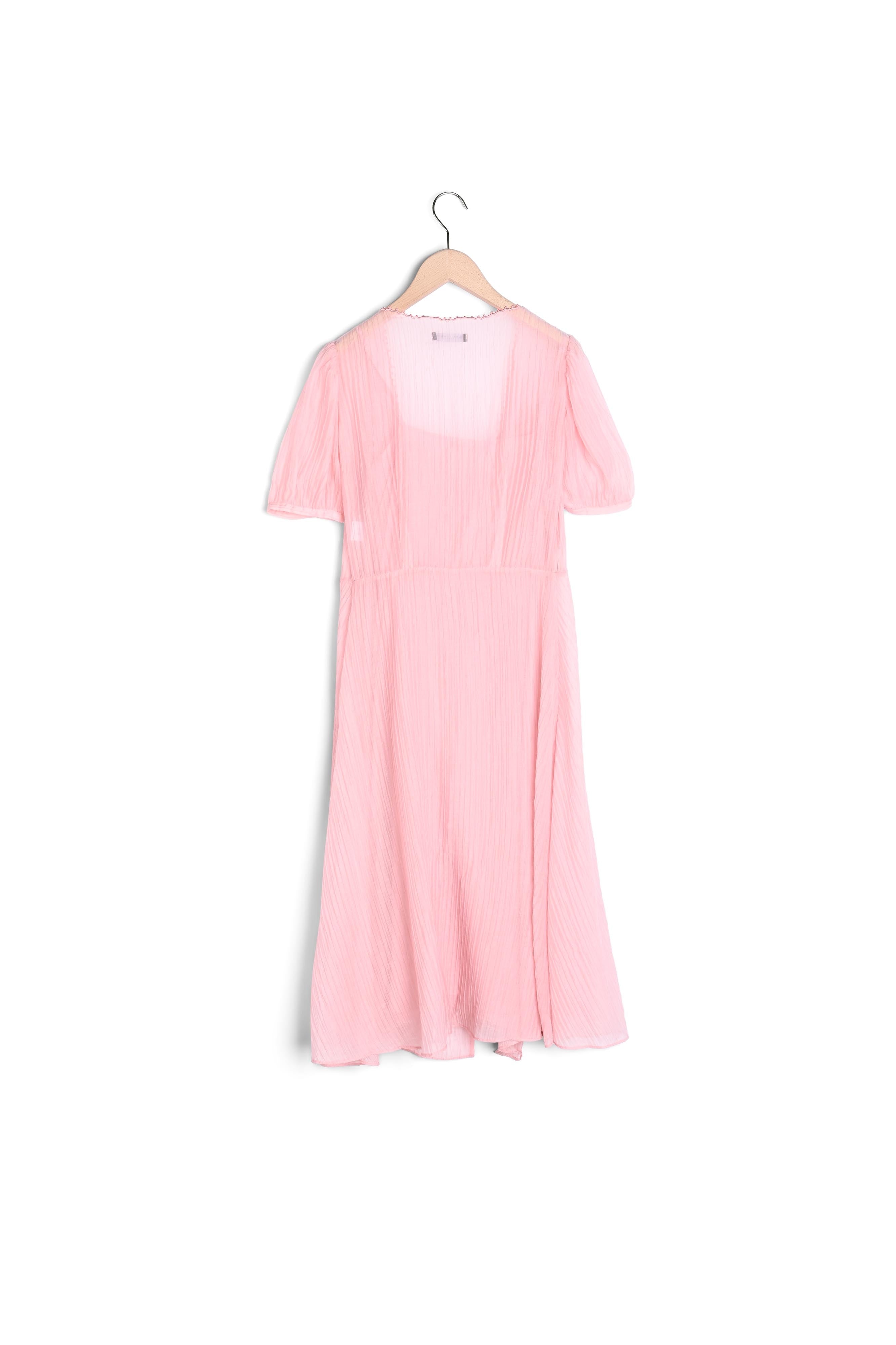 Robe Rikky rose pâle en organza gauffré Faume - seconde main