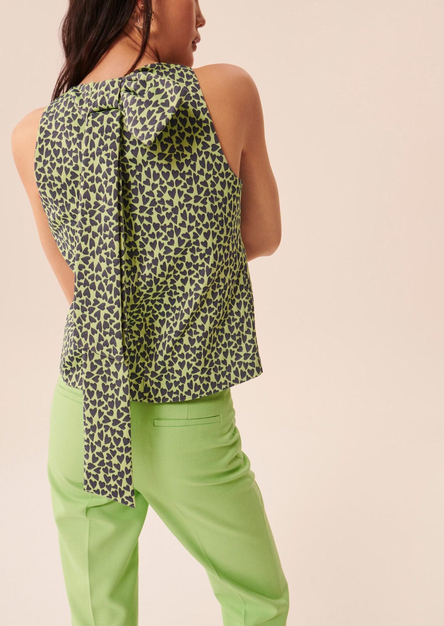 Top Tatou vert en jacquard Faume - seconde main