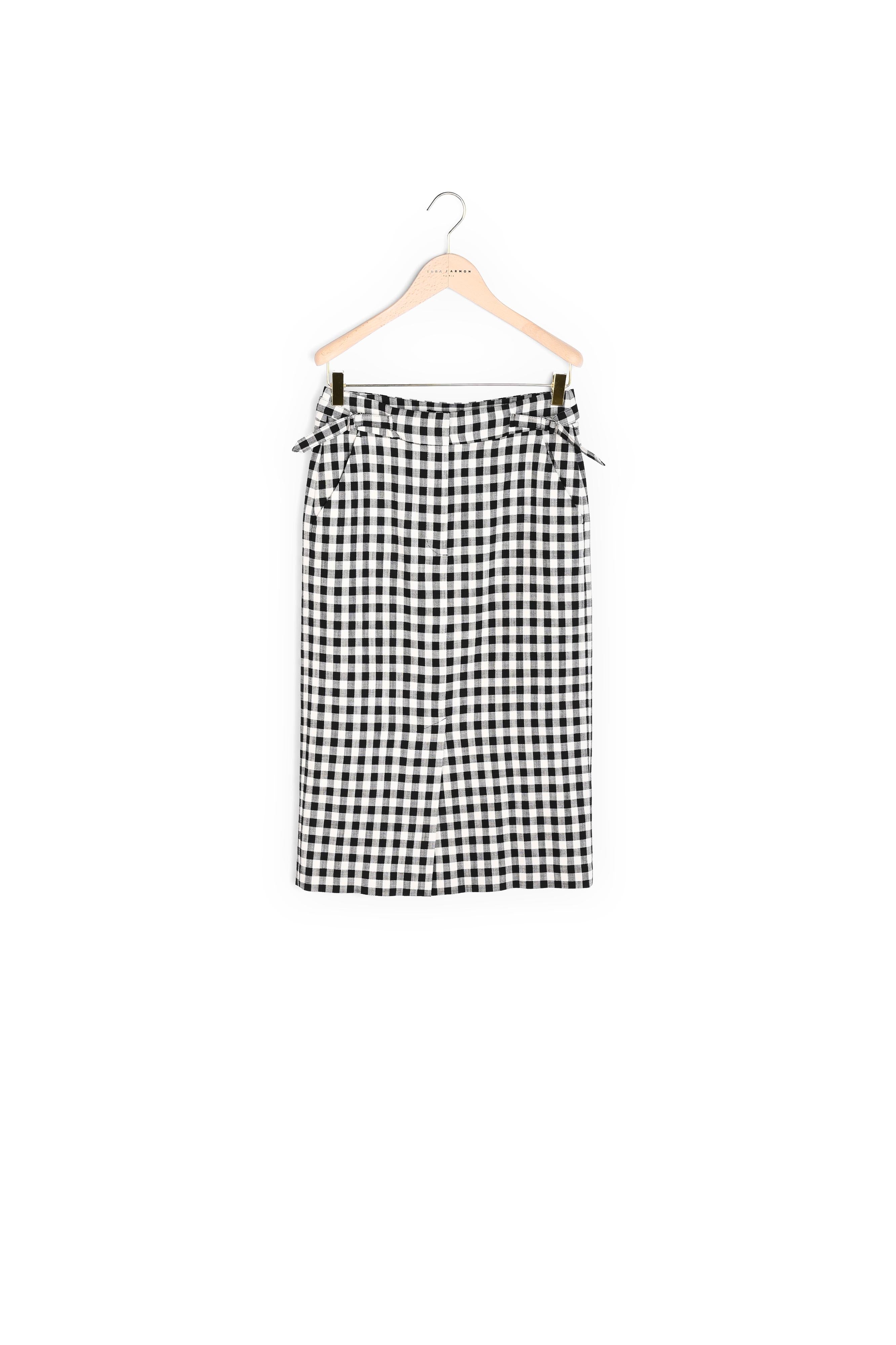 Jupe Justina noire en vichy Faume - seconde main