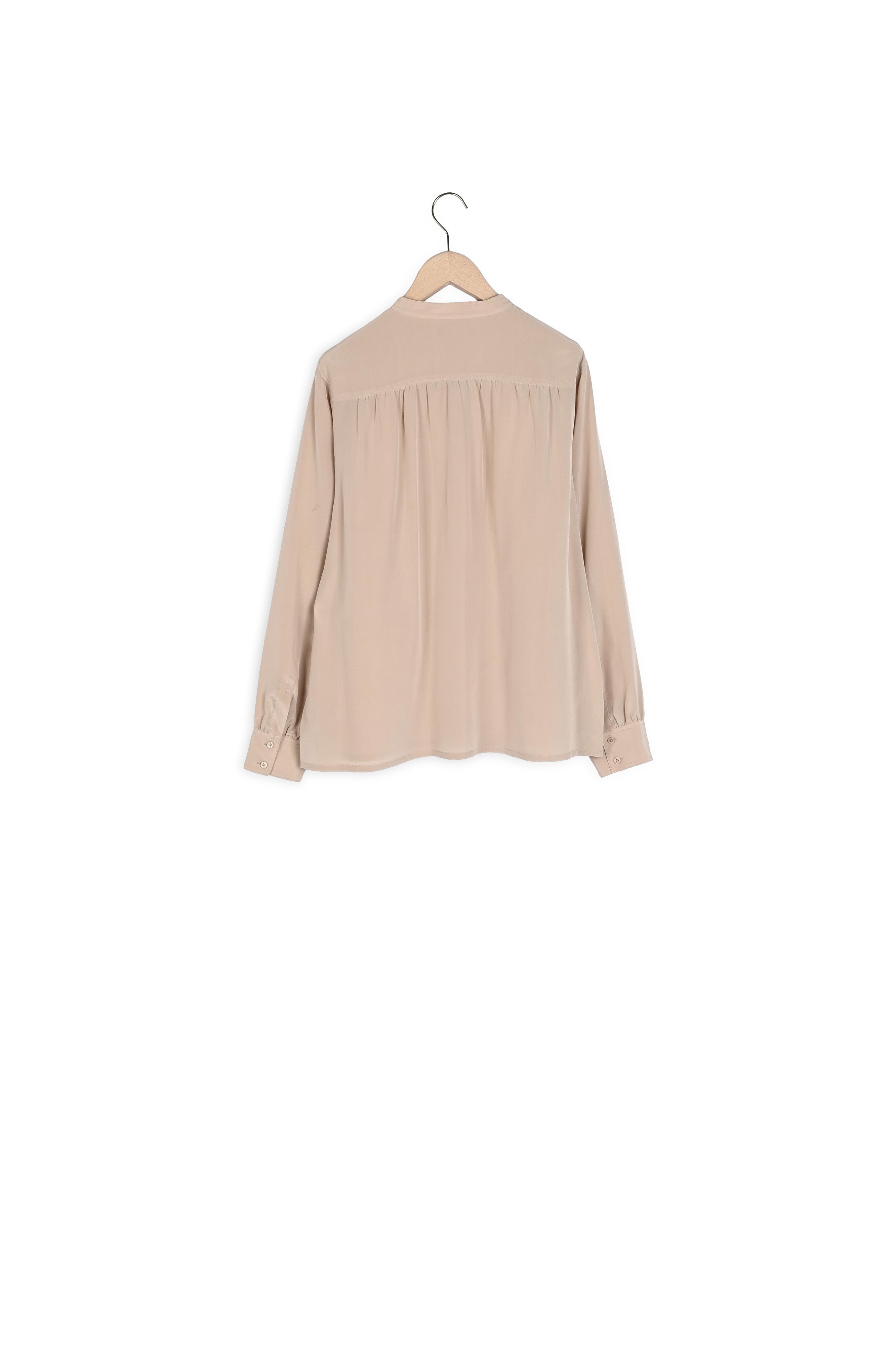 Chemise Cassis beige en crêpe de chine Faume - seconde main