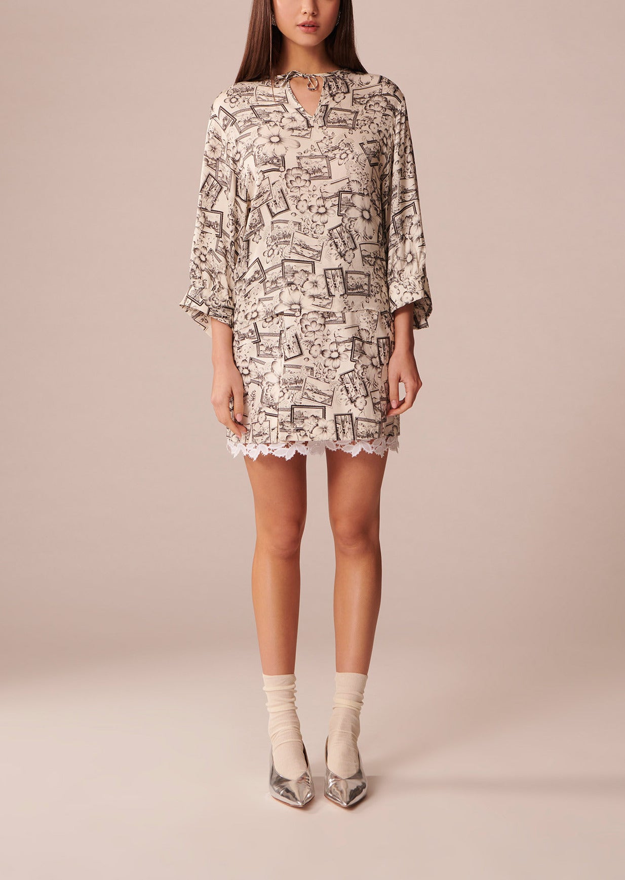 Top Tabata écru imprimé Faume - seconde main