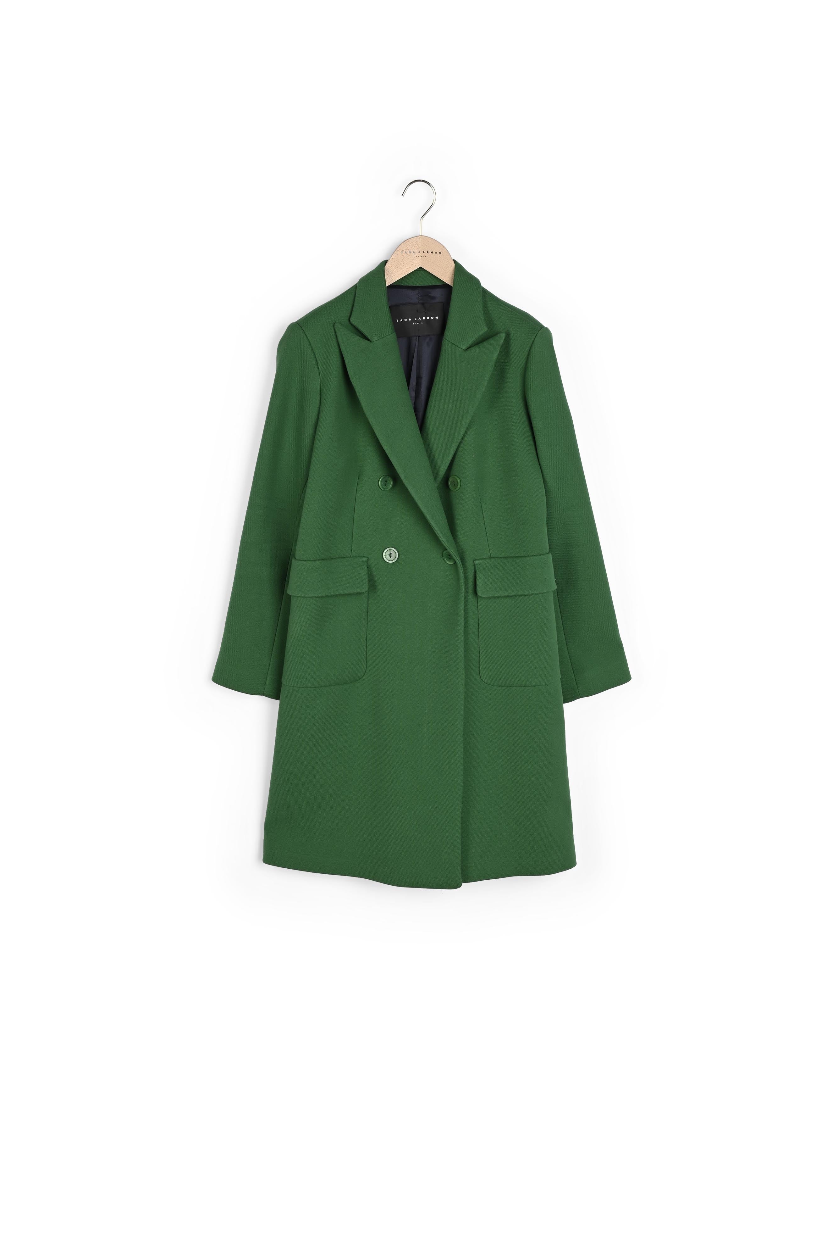 Manteau Mary vert émeraude en coton Faume - seconde main