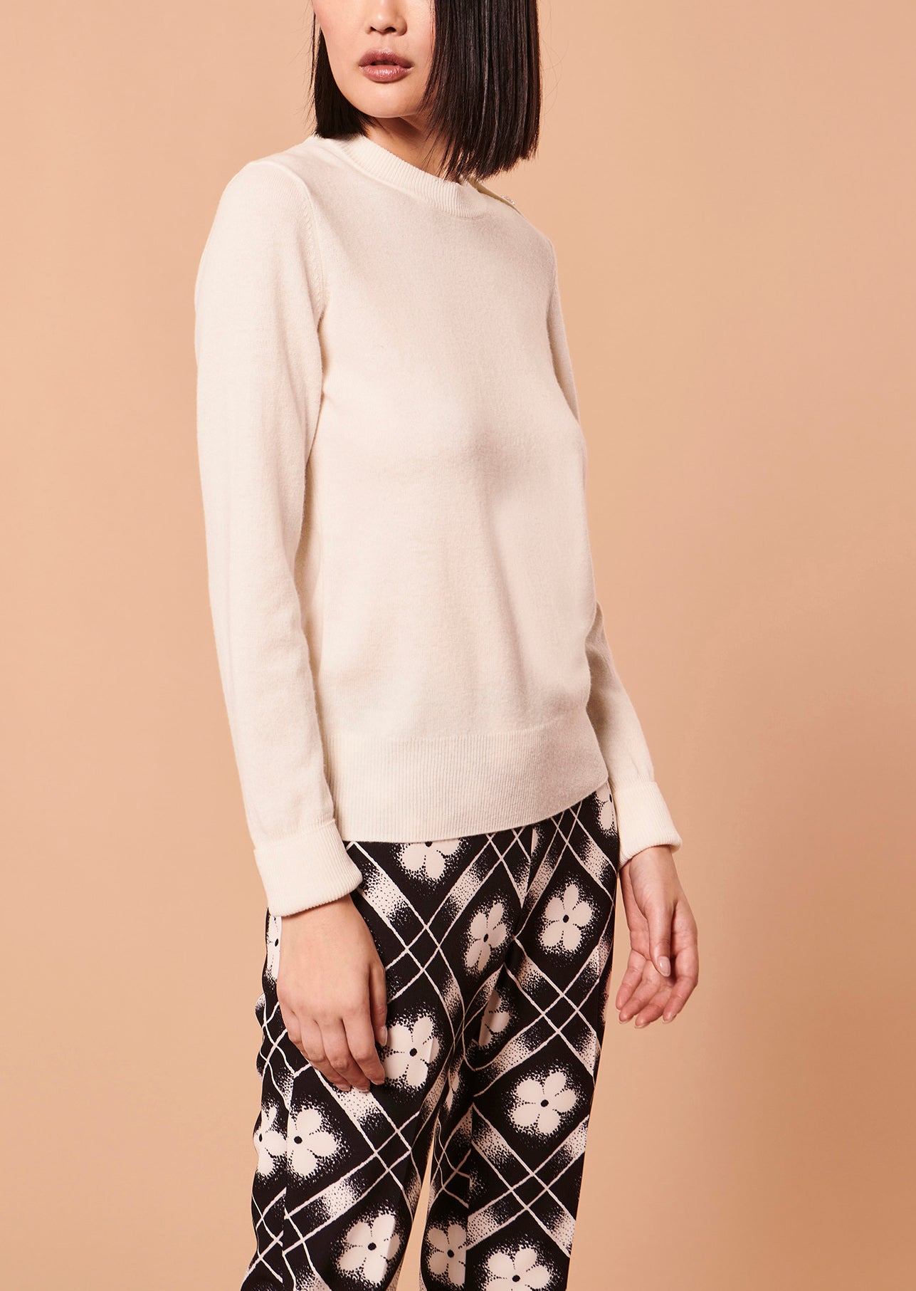 Pull Prunette écru en laine Faume - seconde main