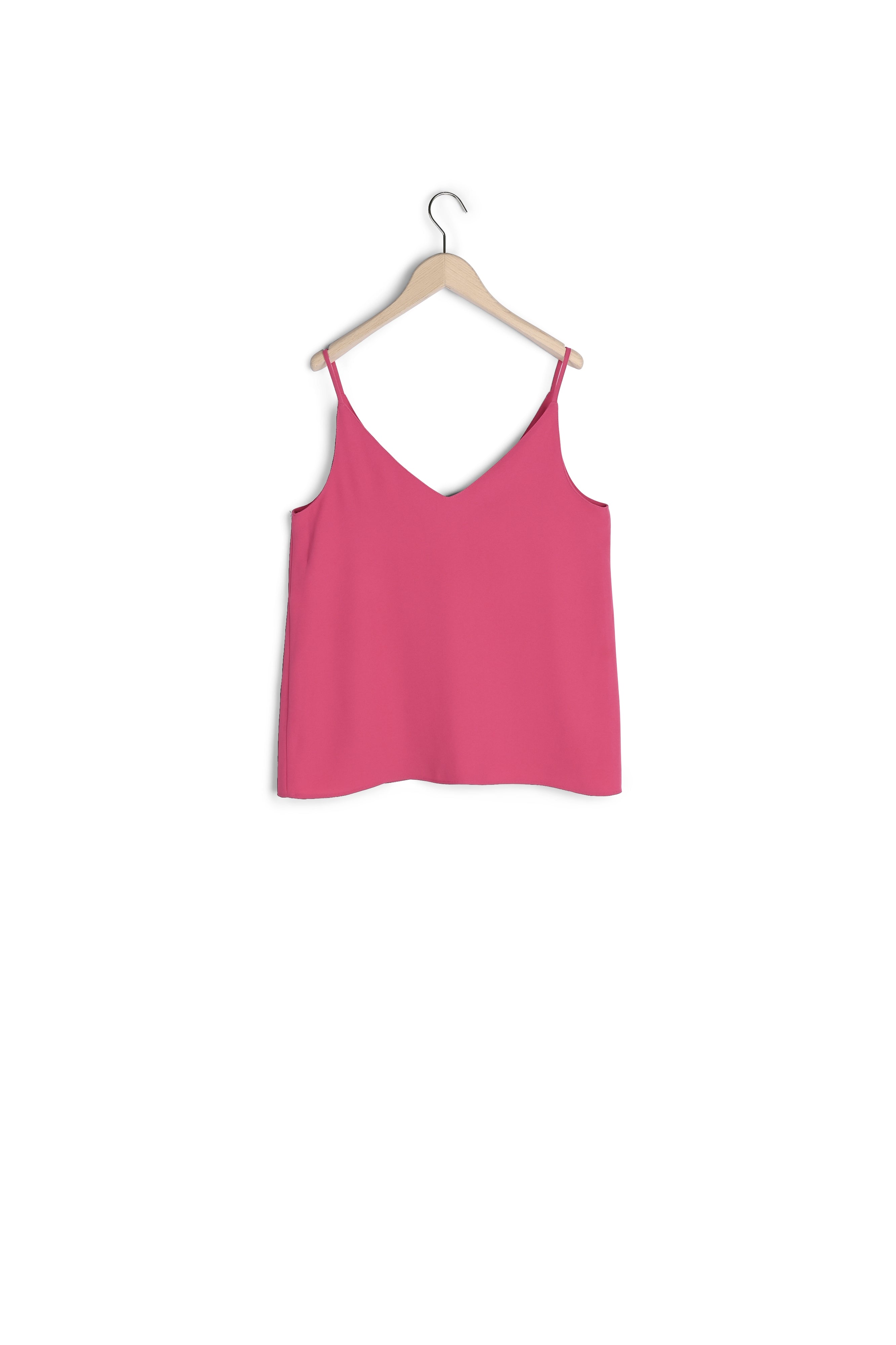 Top Tamara fuchsia en crêpe Faume - seconde main