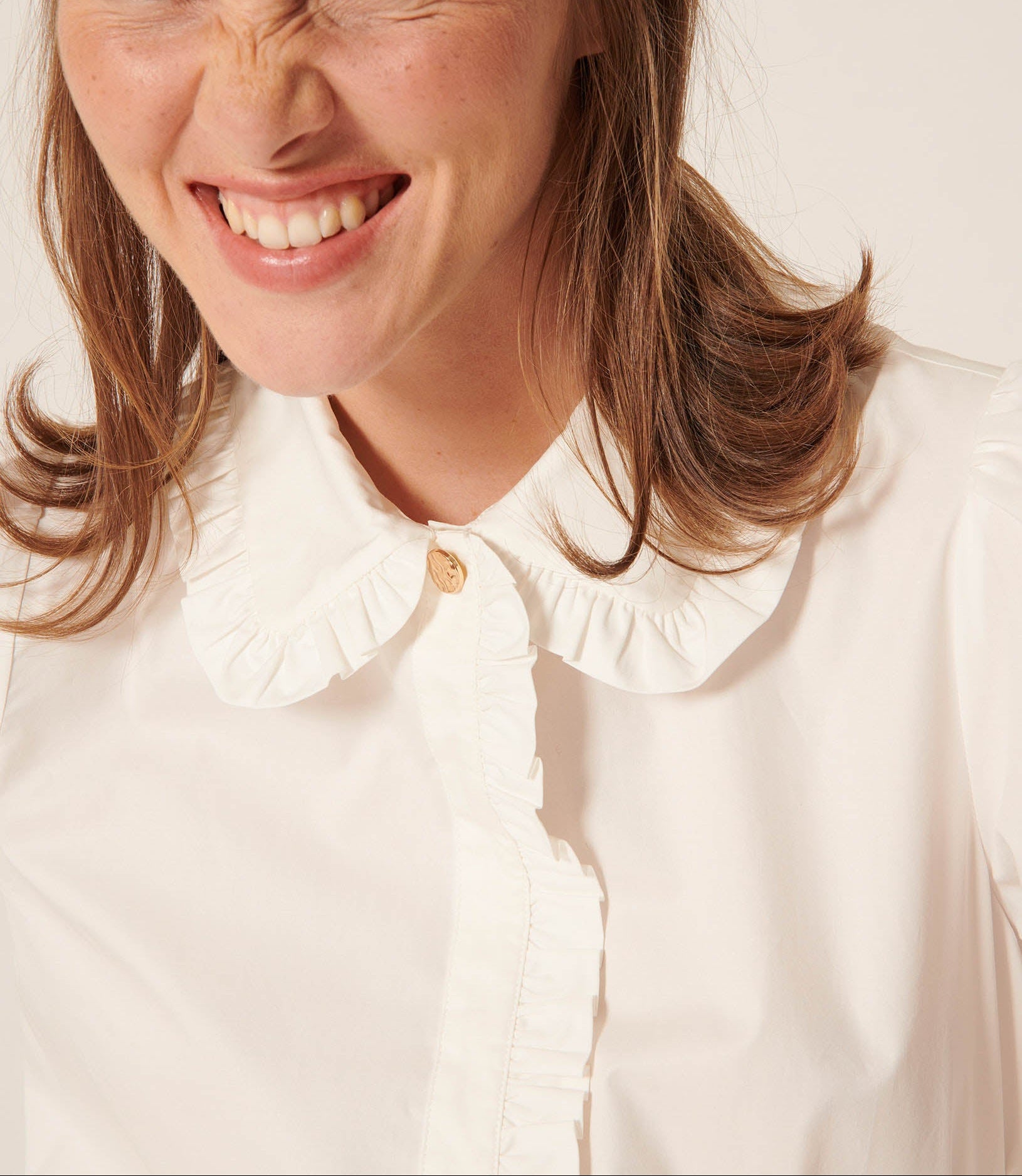 Chemise Christie blanche en popeline Faume - seconde main