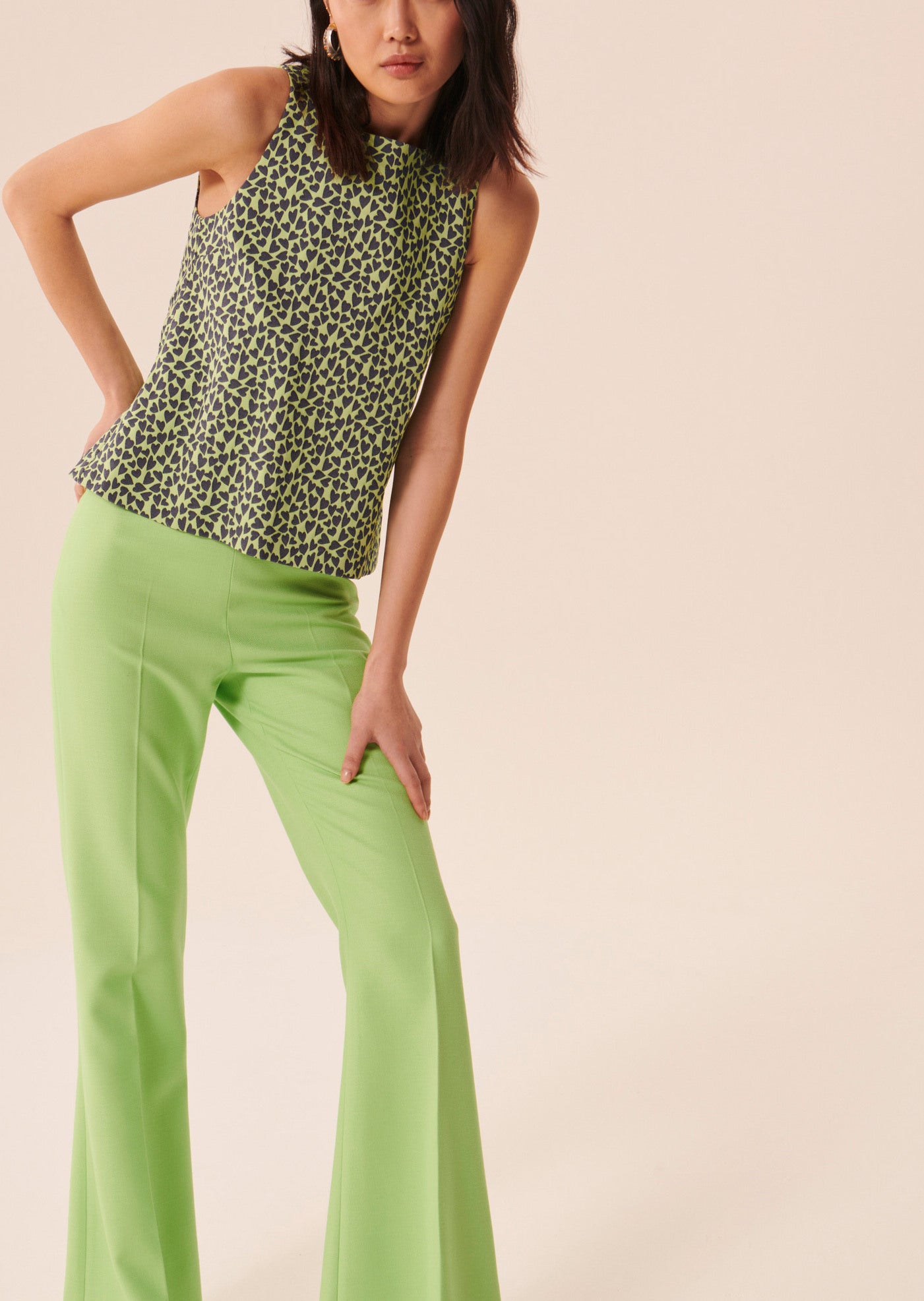 Top Tatou vert en jacquard Faume - seconde main